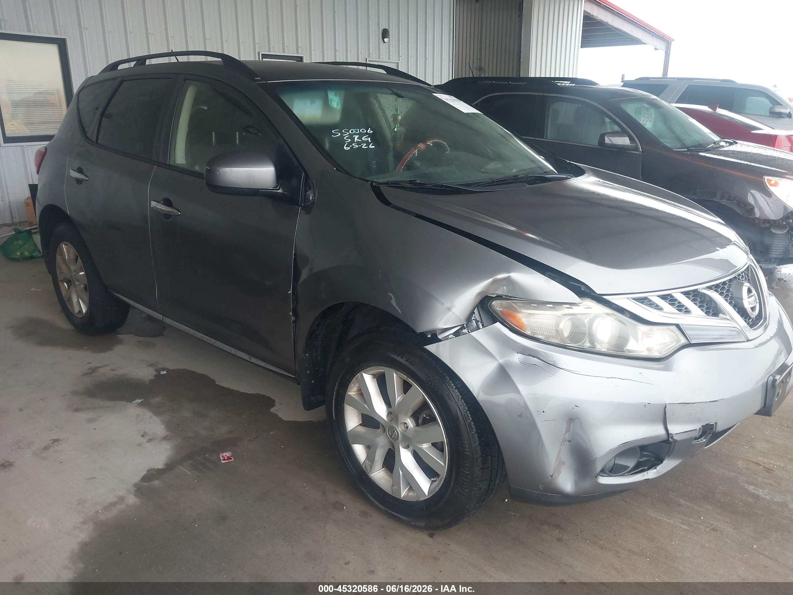 2014 Nissan Murano SL, VIN JN8AZ1MU1EW405693 — Repossession