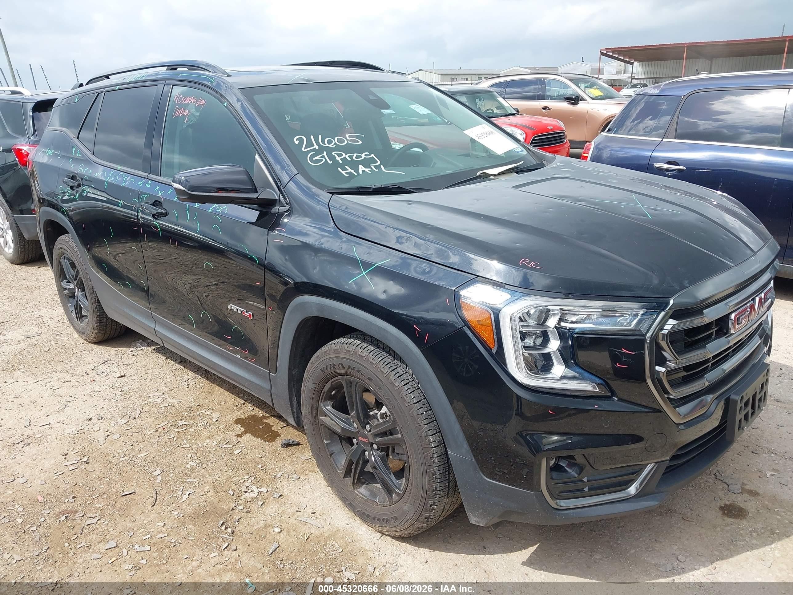 2023 GMC Terrain AT4, VIN 3GKALYEG8PL244304 — Hail