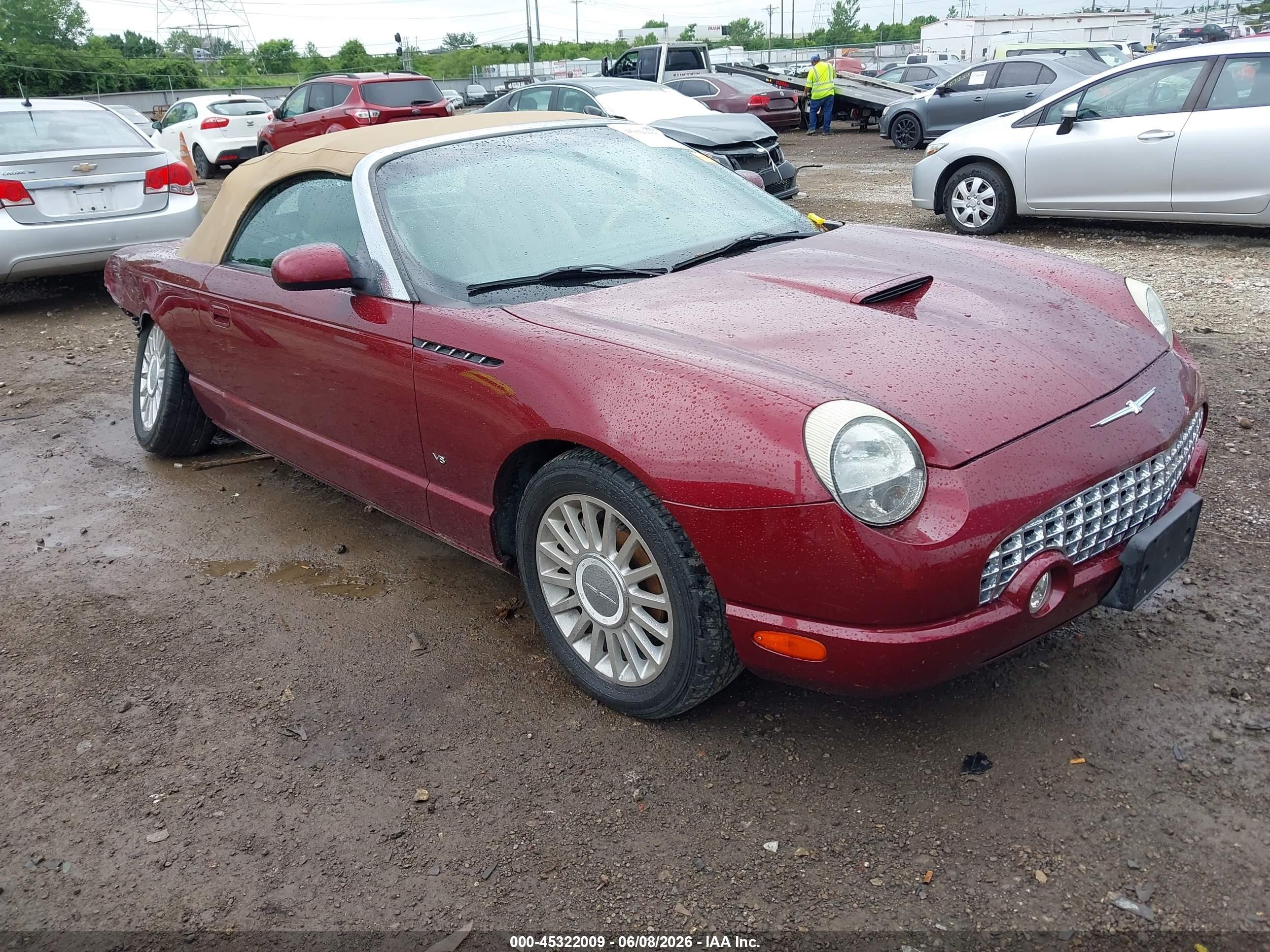 2004 Ford Thunderbird Deluxe, VIN 1FAHP60A14Y104133 — Зад