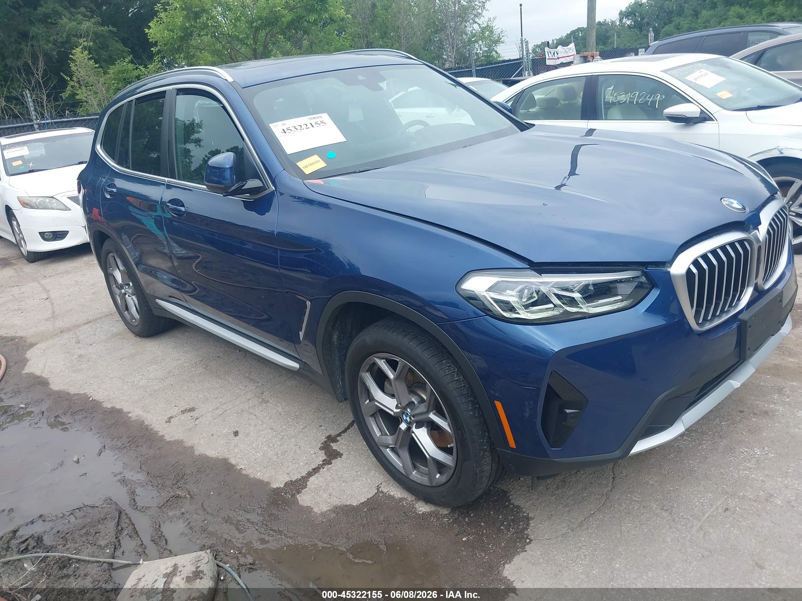 2023 BMW X3 xDrive30i, VIN 5UX53DP03P9S64280 — Rear end