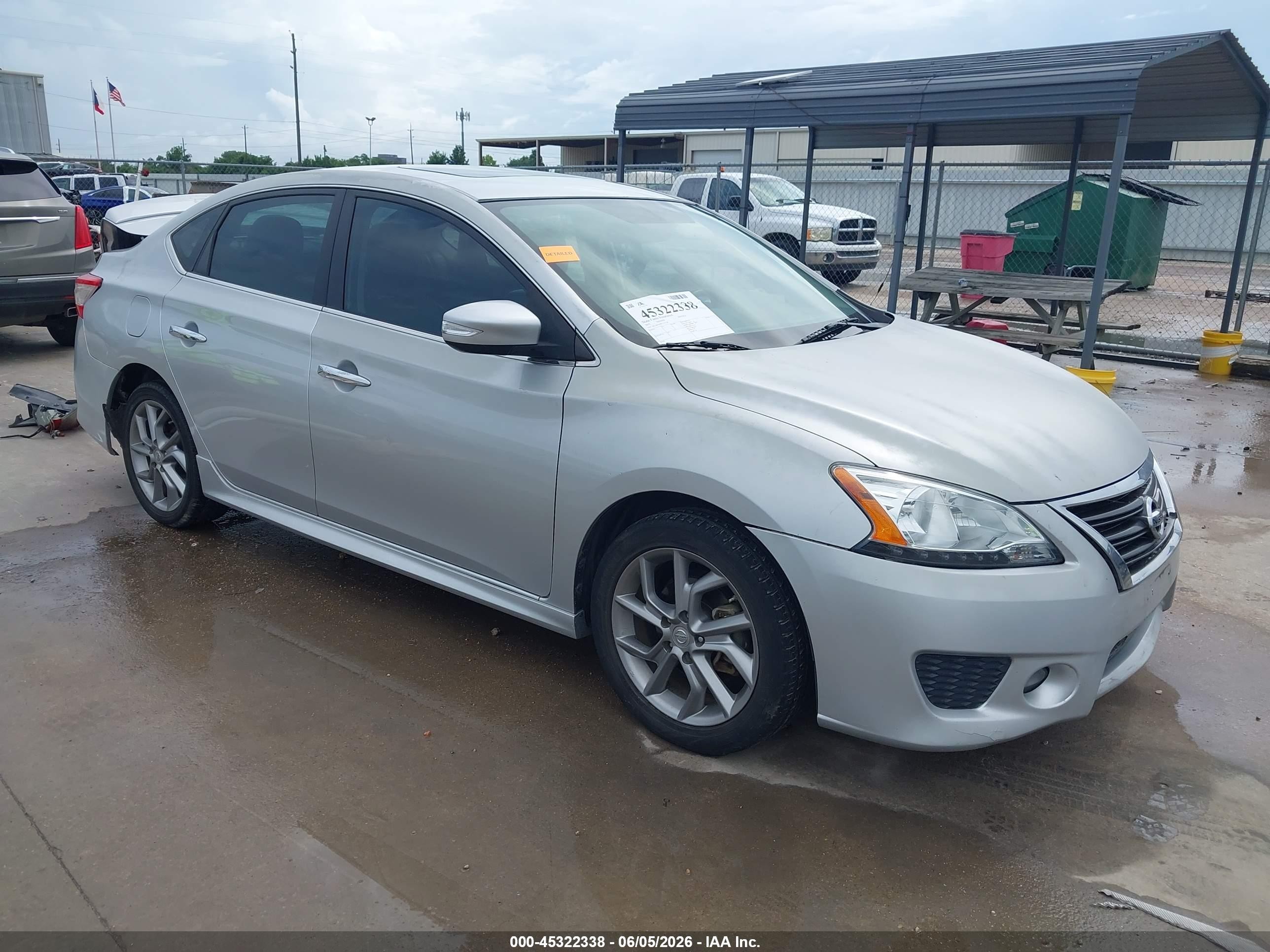 2015 Nissan Sentra SV, VIN 3N1AB7AP8FY315228 — Rear end