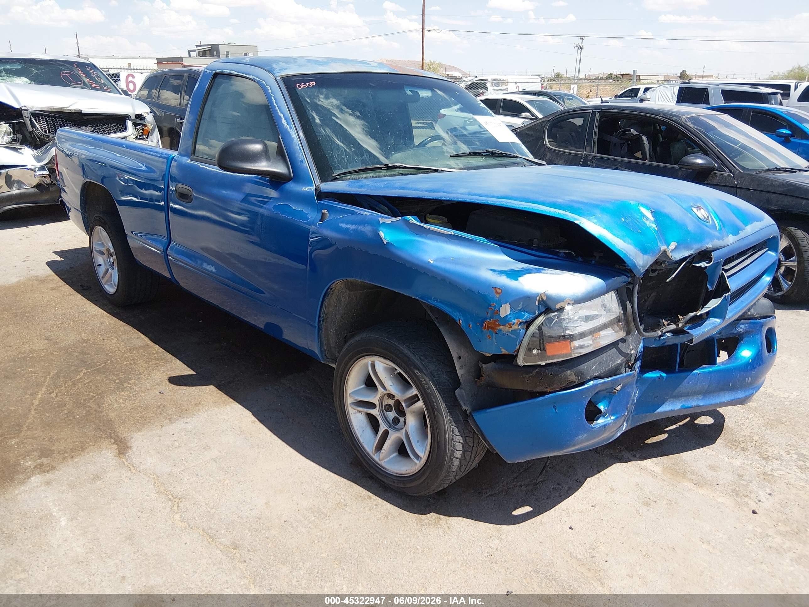 1999 Dodge Dakota Sport, VIN 1B7FL26PXXS251625 — Перед
