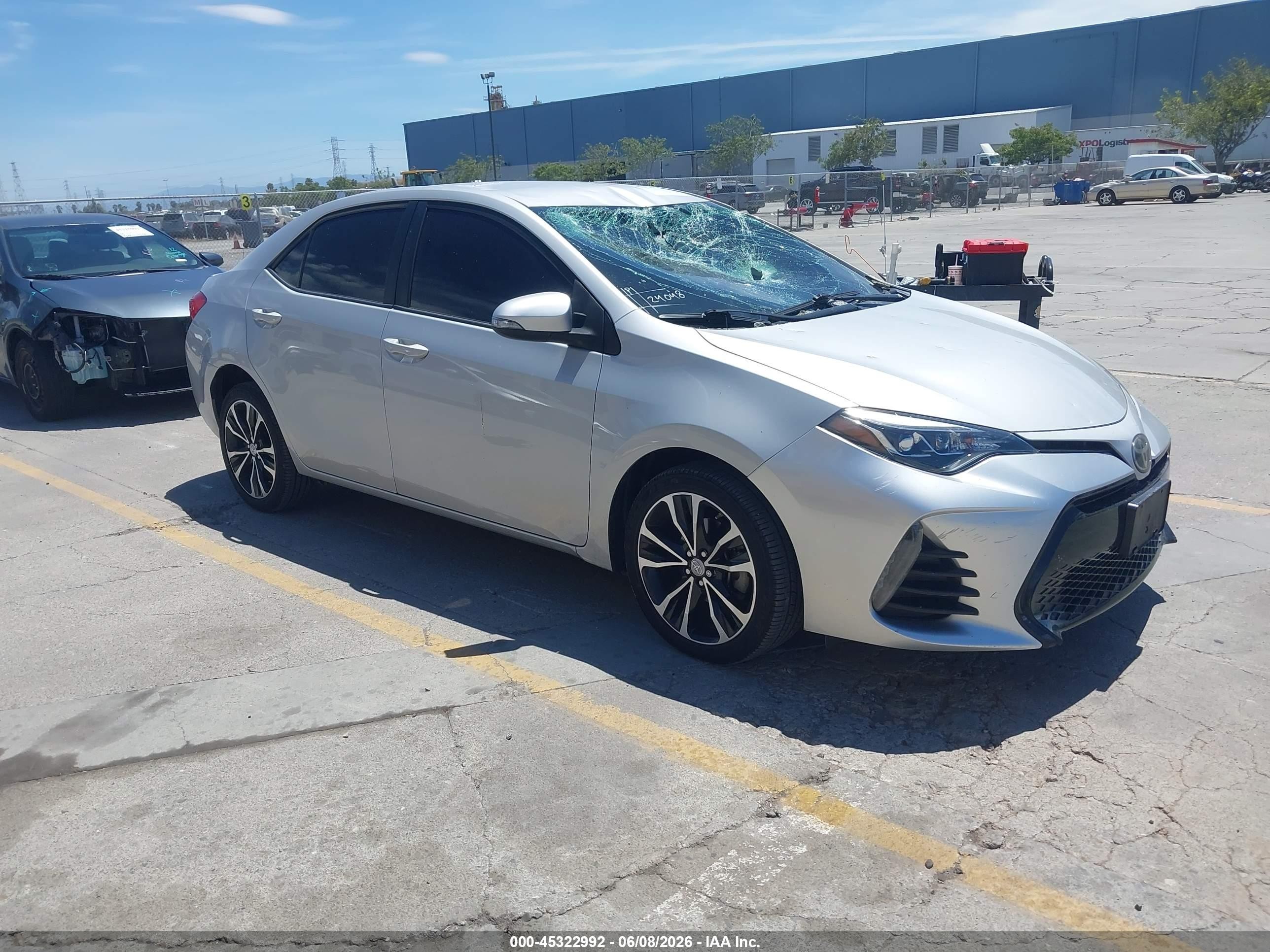 2019 Toyota Corolla LE, VIN 2T1BURHE0KC227277 — Vandalism