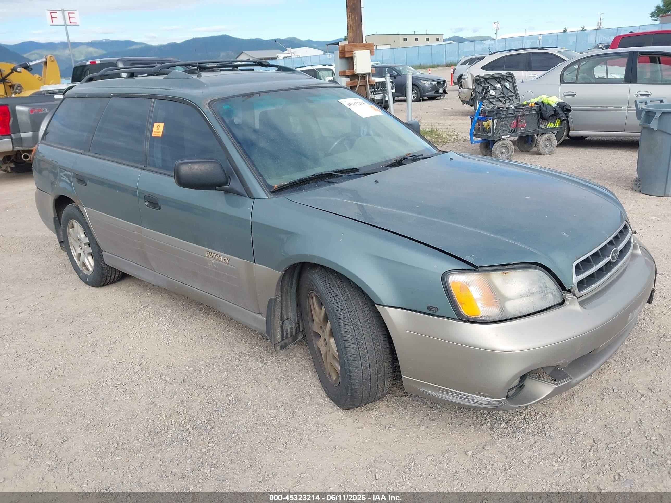 2001 Subaru Legacy Outback, VIN 4S3BH675417638461 — Biohazard / chemical