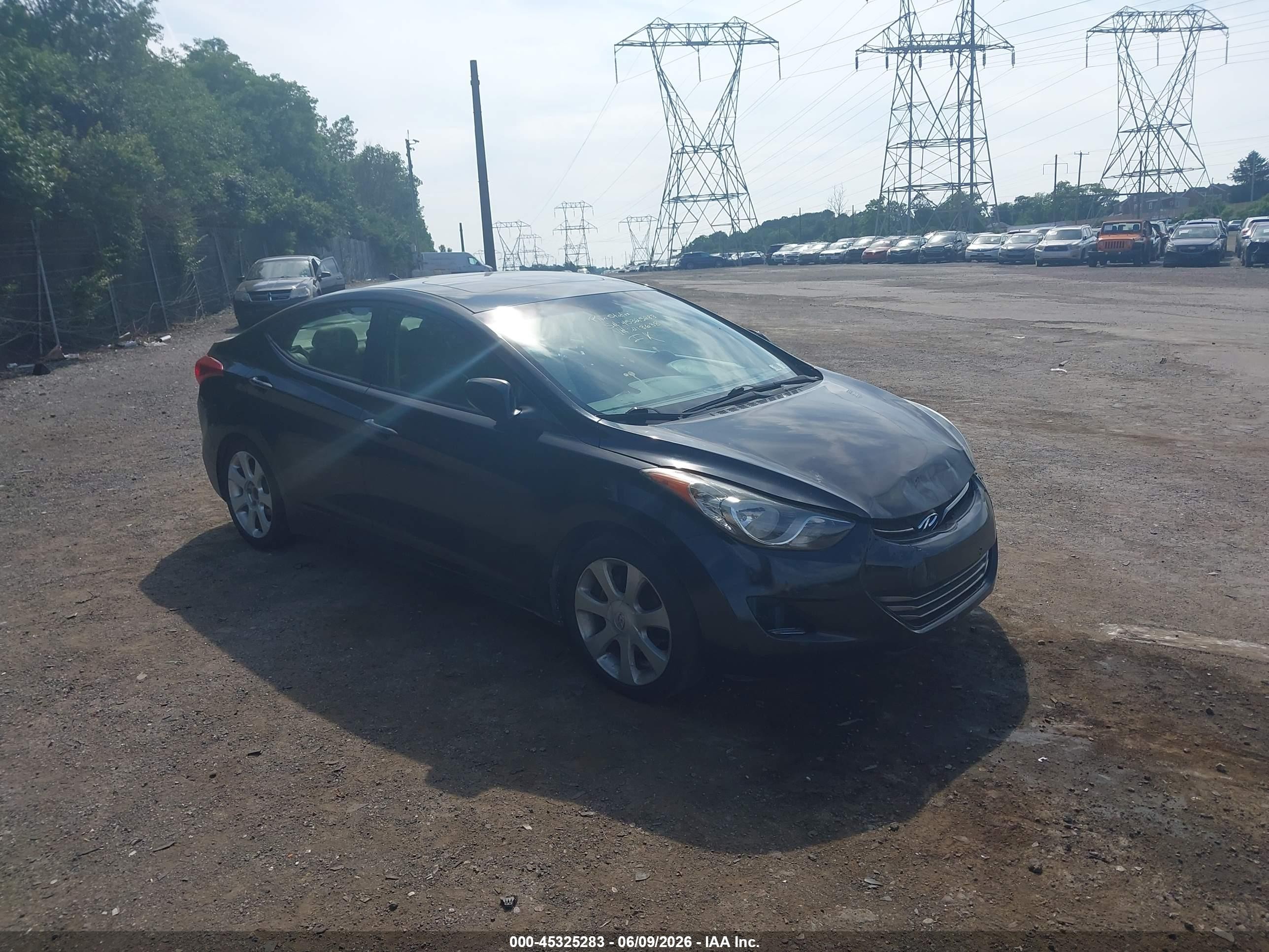 2012 Hyundai Elantra GLS, VIN KMHDH4AEXCU213638 — Front end
