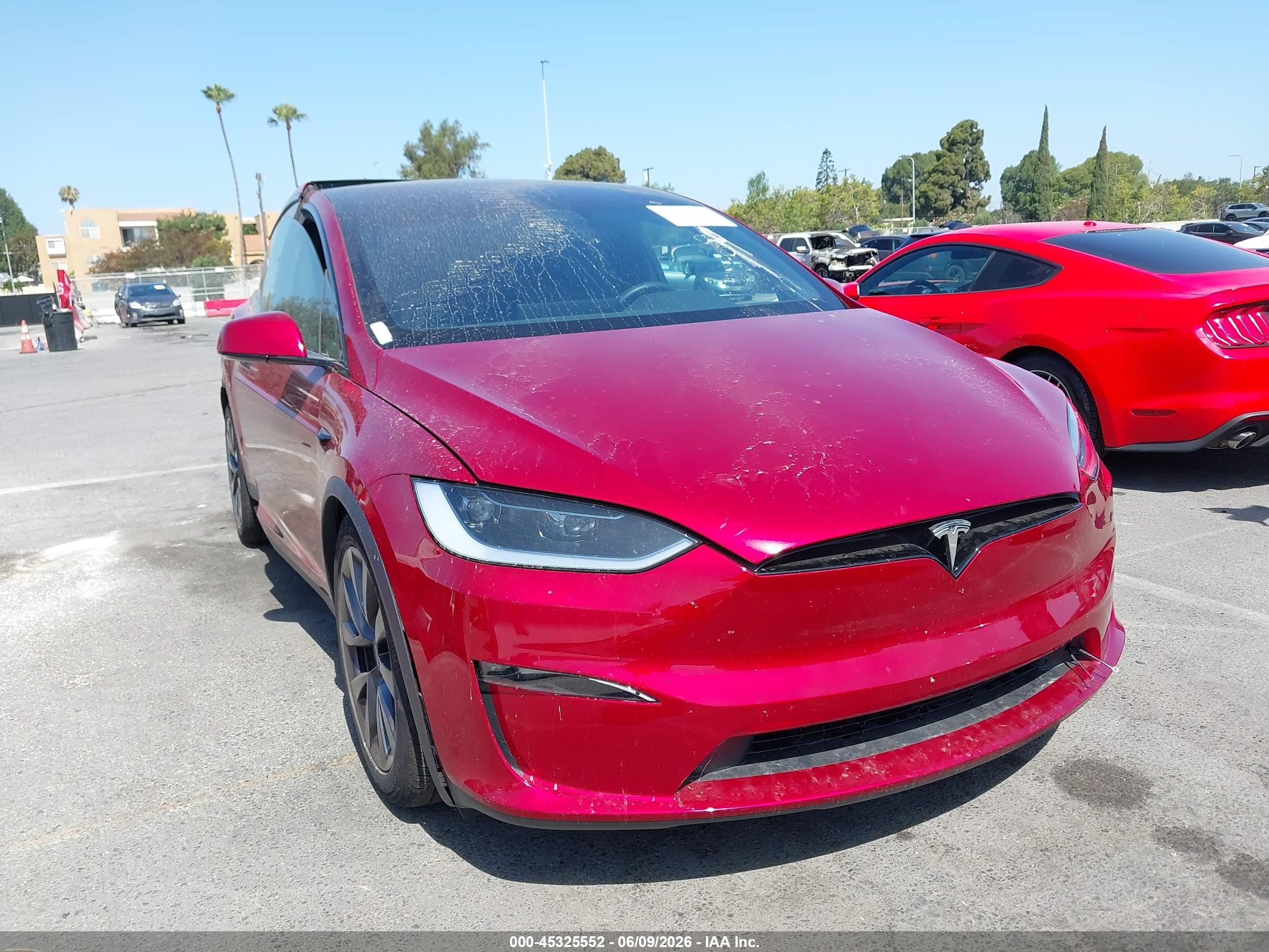 2025 Tesla Model X, VIN 7SAXCAE58SF462183 — Rear end