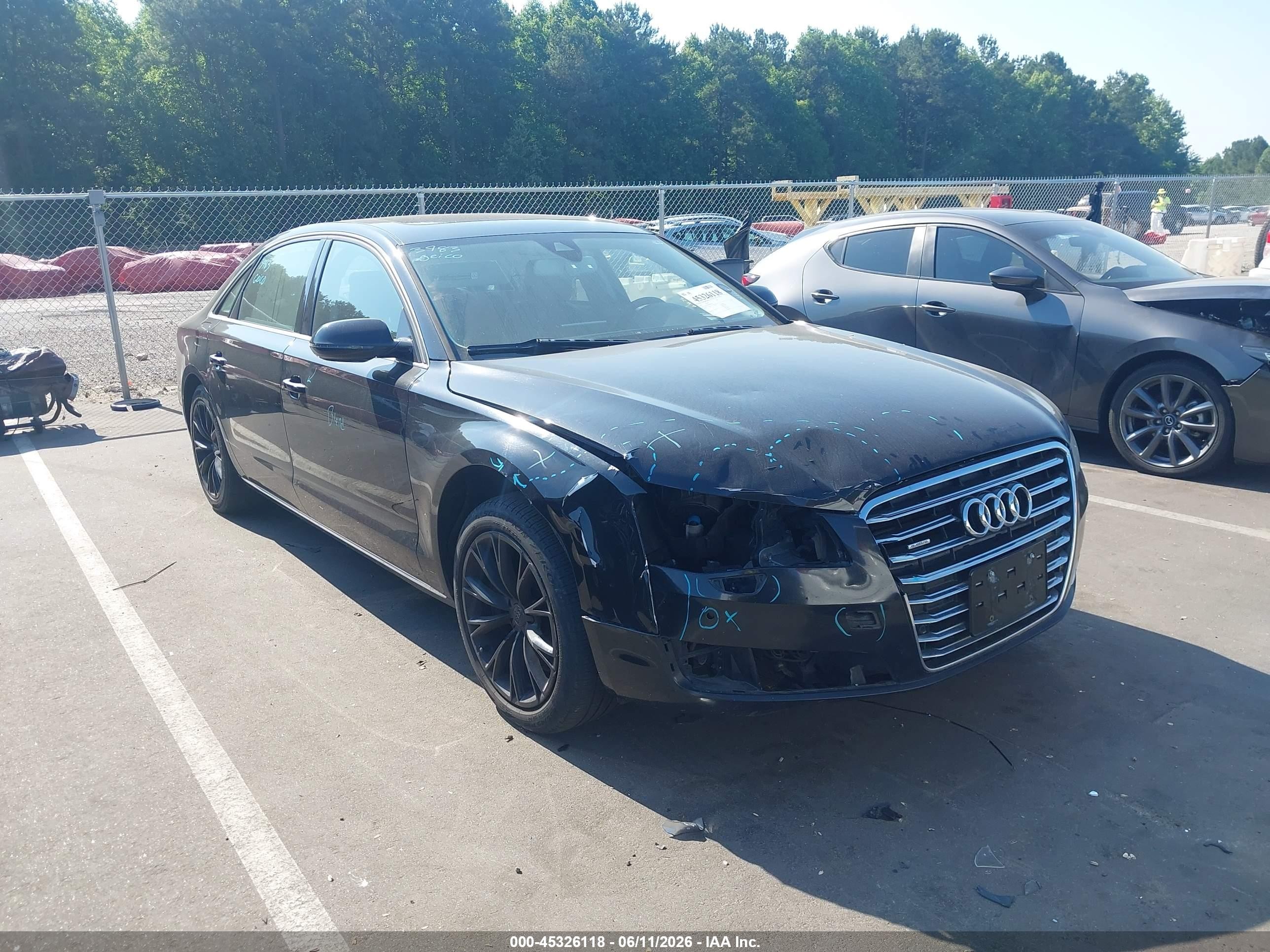 2011 Audi A8, VIN WAURVAFD6BN005554 — Front end