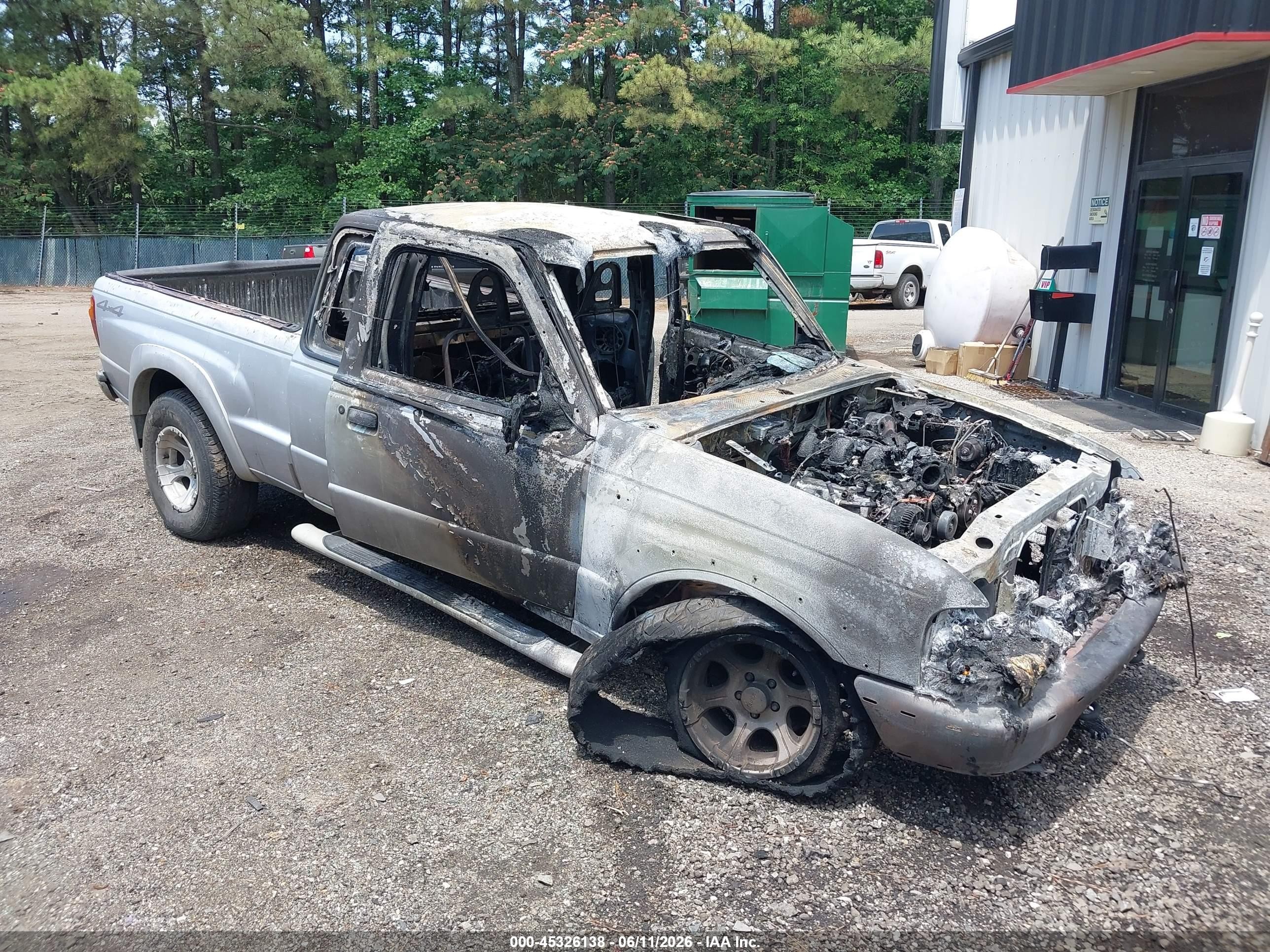2003 Mazda B-Series SE, VIN 4F4ZR47EX3TM19151 — Engine fire