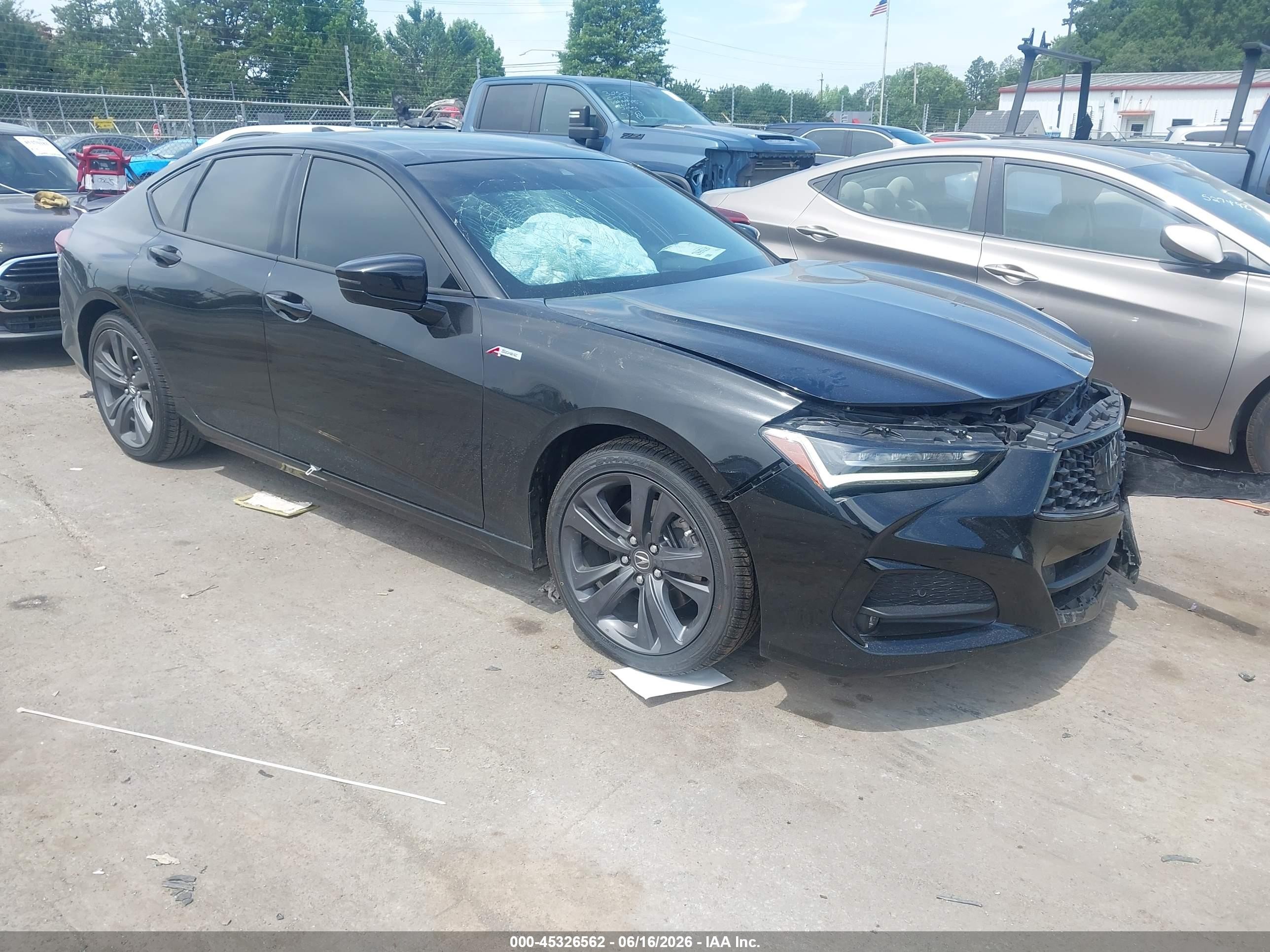 2022 Acura TLX w/A-Spec Package, VIN 19UUB5F56NA001359 — Front end