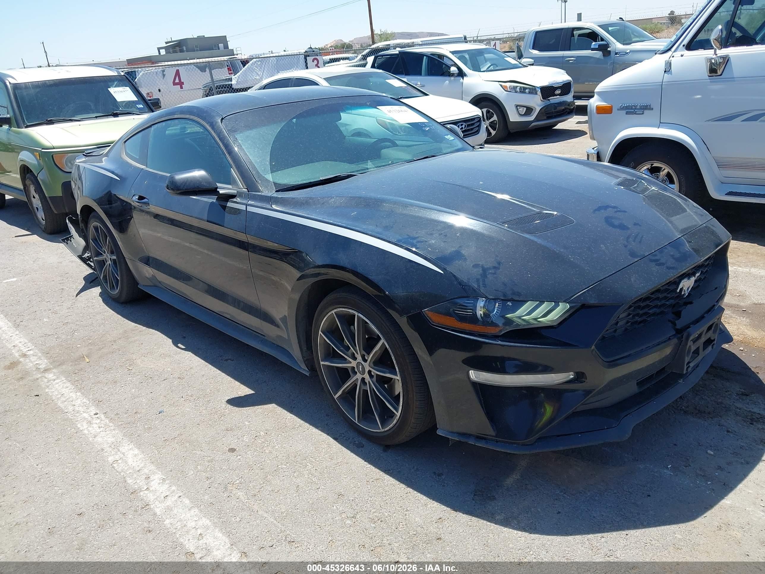 2018 Ford Mustang EcoBoost, VIN 1FA6P8TH8J5159543 — Rear end