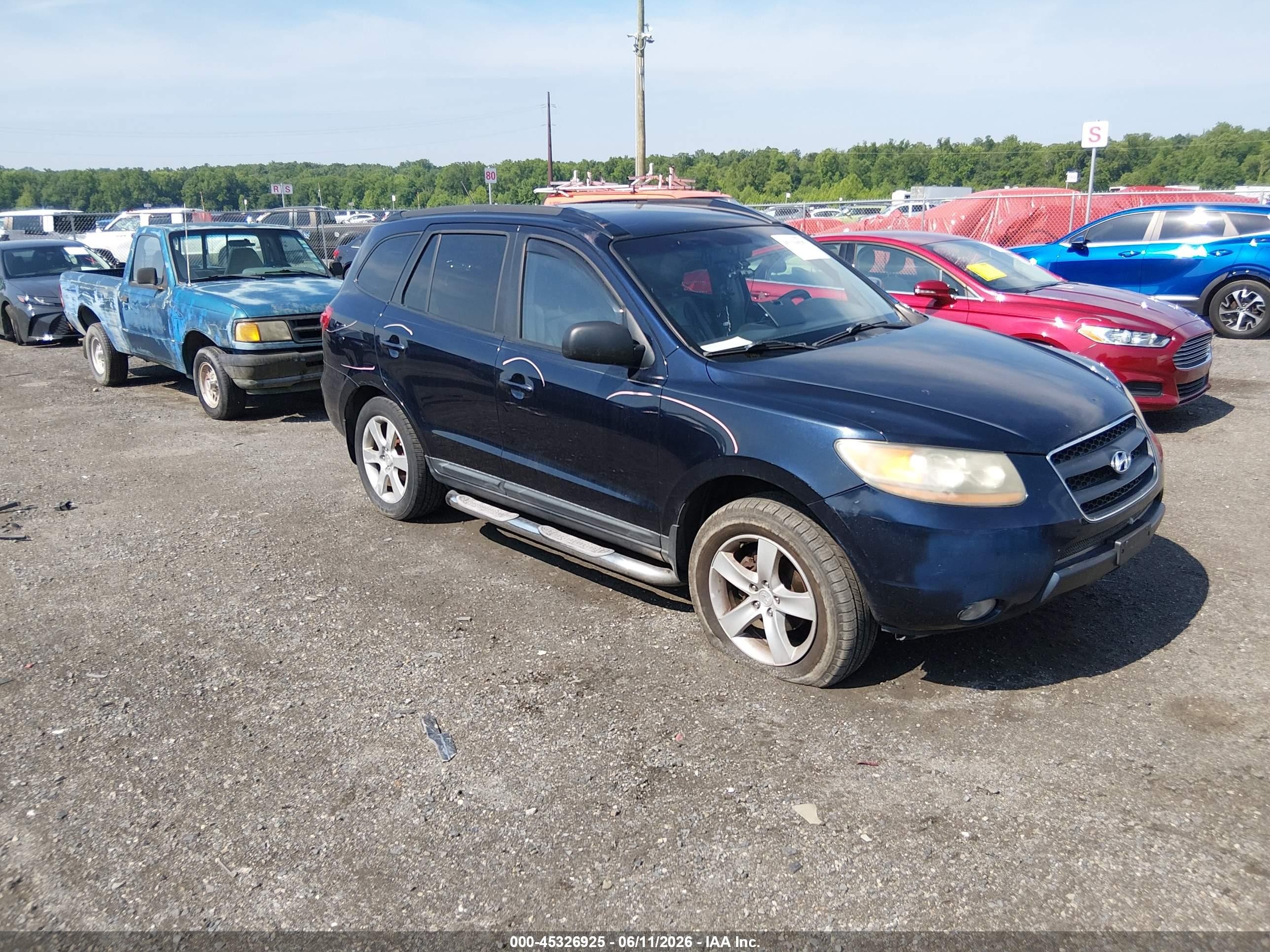 2008 Hyundai Santa Fe SE, VIN 5NMSH73E48H166342 — Side