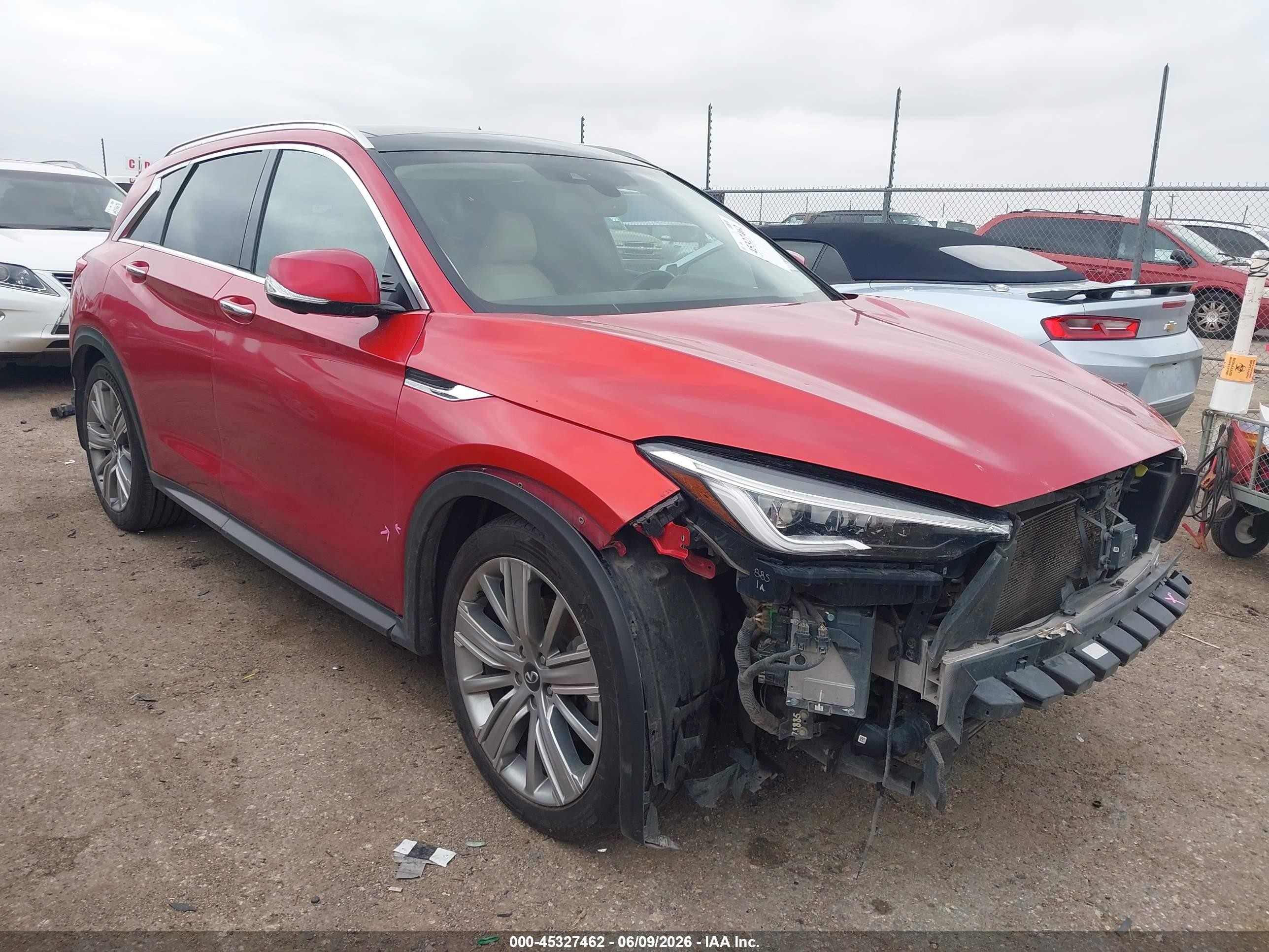 2020 Infiniti QX50 Sensory, VIN 3PCAJ5M34LF102328 — Front end