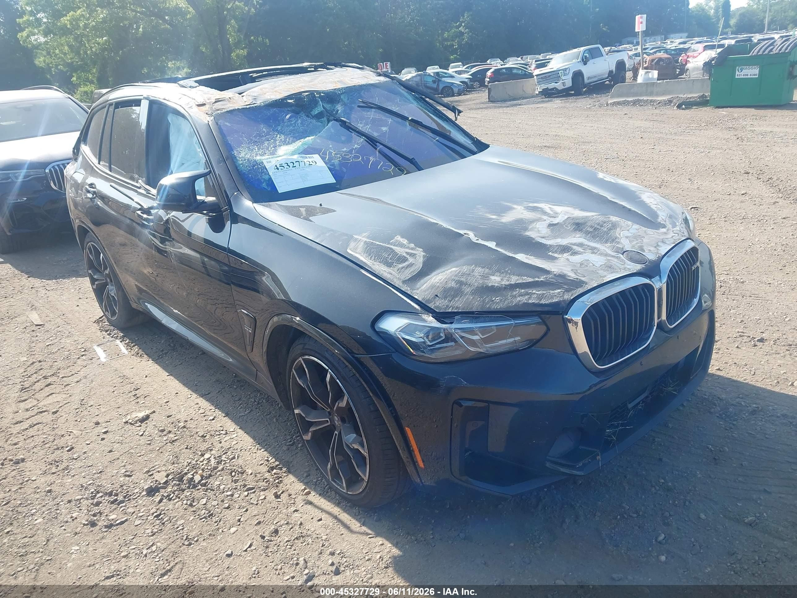 2022 BMW X3 M, VIN 5YM13EC03N9J74594 — Rollover