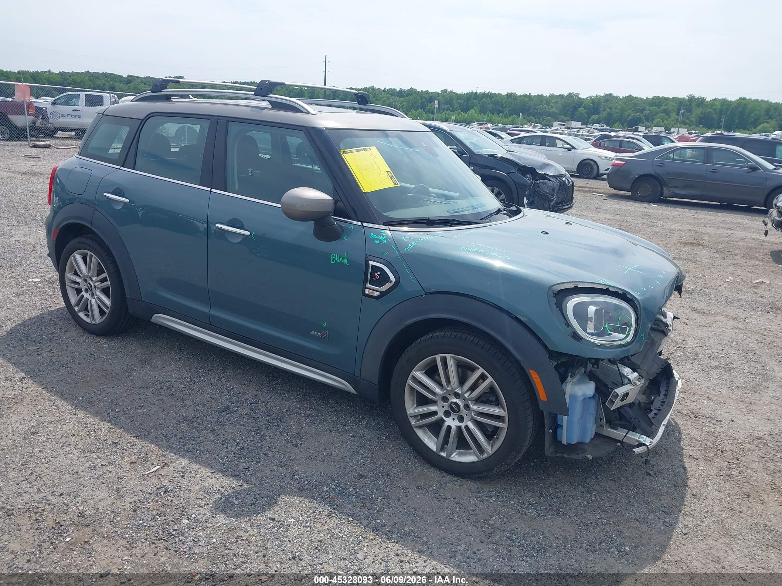 2021 MINI Countryman Cooper S, VIN WMZ83BR02M3M45773 — Front end