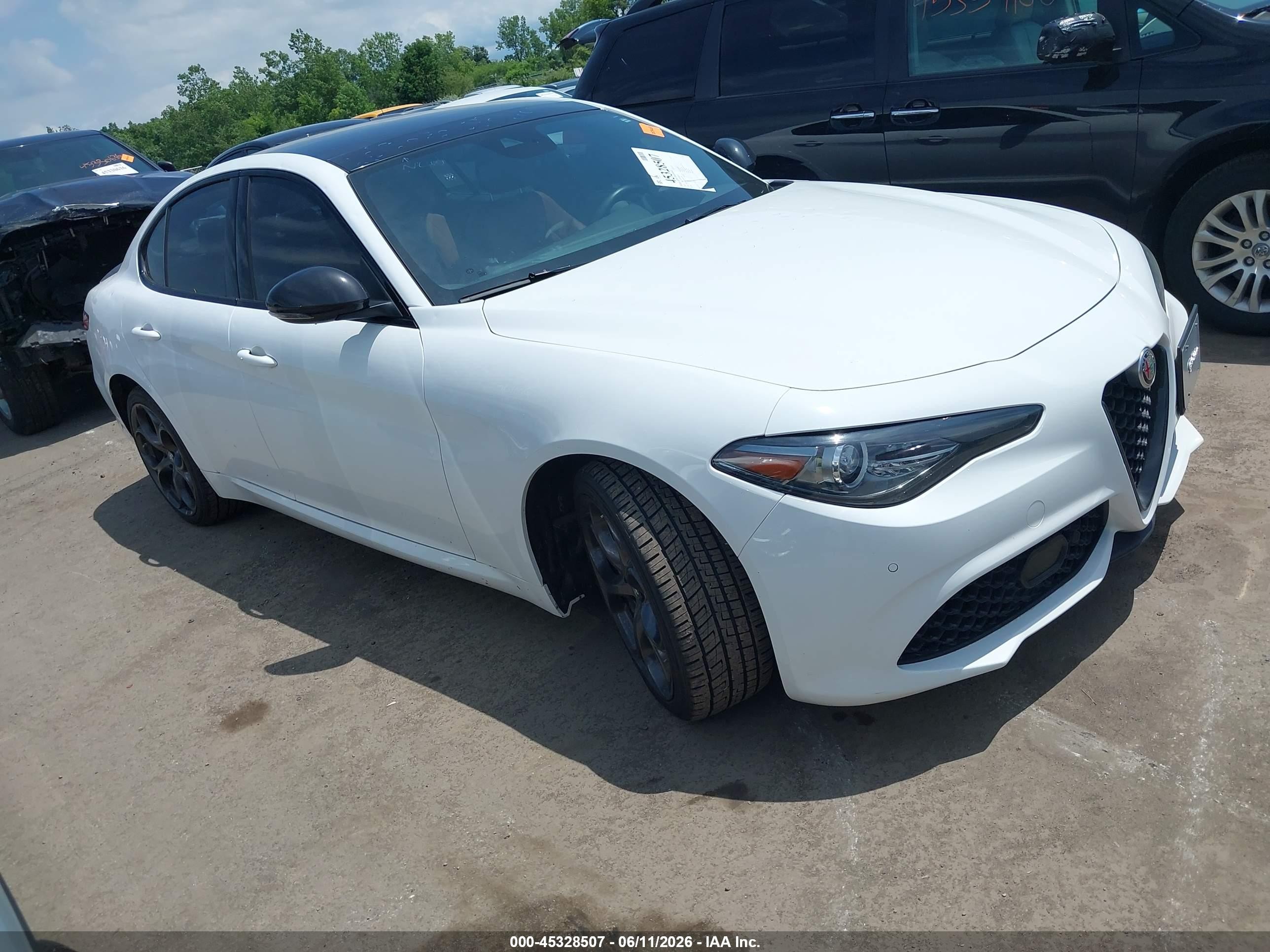 2021 Alfa Romeo Giulia Ti Sport, VIN ZARFANBN2M7643787 — Hail