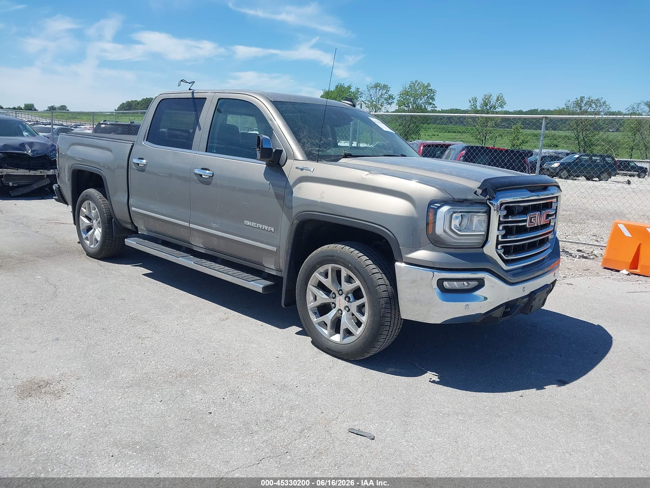 2017 GMC Sierra 1500 SLT, VIN 3GTU2NEC0HG212058 — Roof
