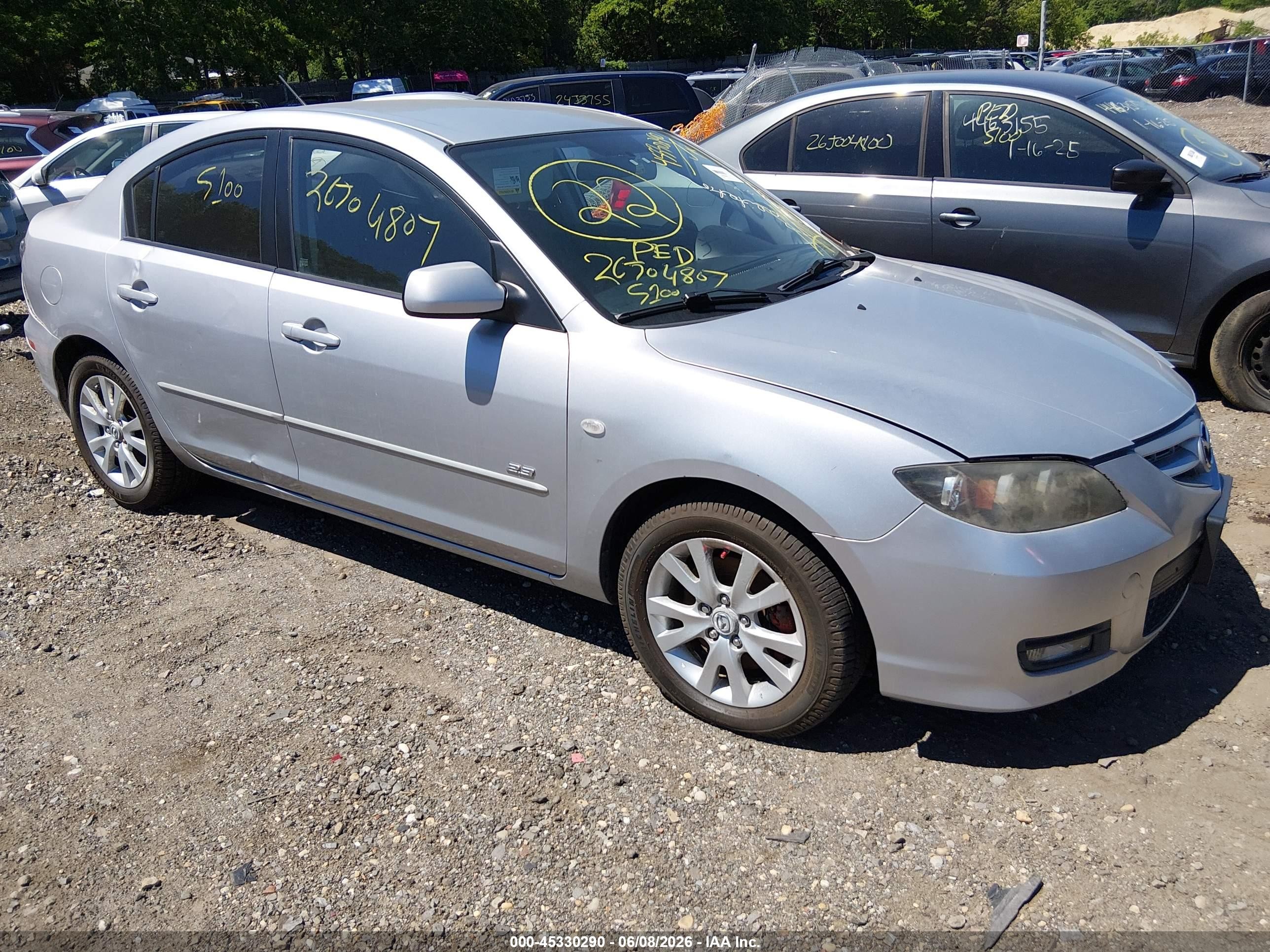2007 Mazda 3 S Grand Touring, VIN JM1BK324971760596 — Rear end