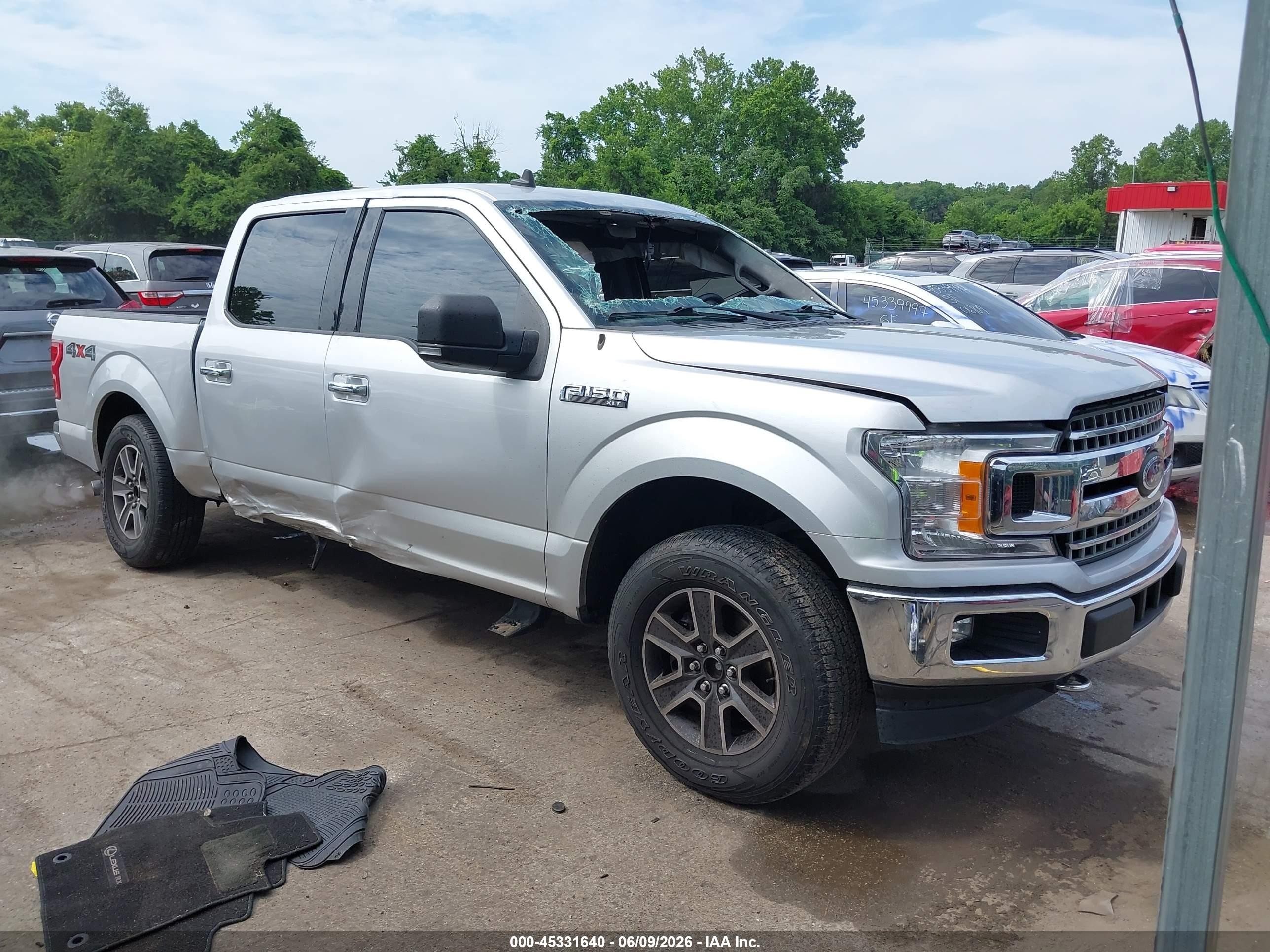 2019 Ford F-150 XL, VIN 1FTEW1EP5KFB35202 — Rollover
