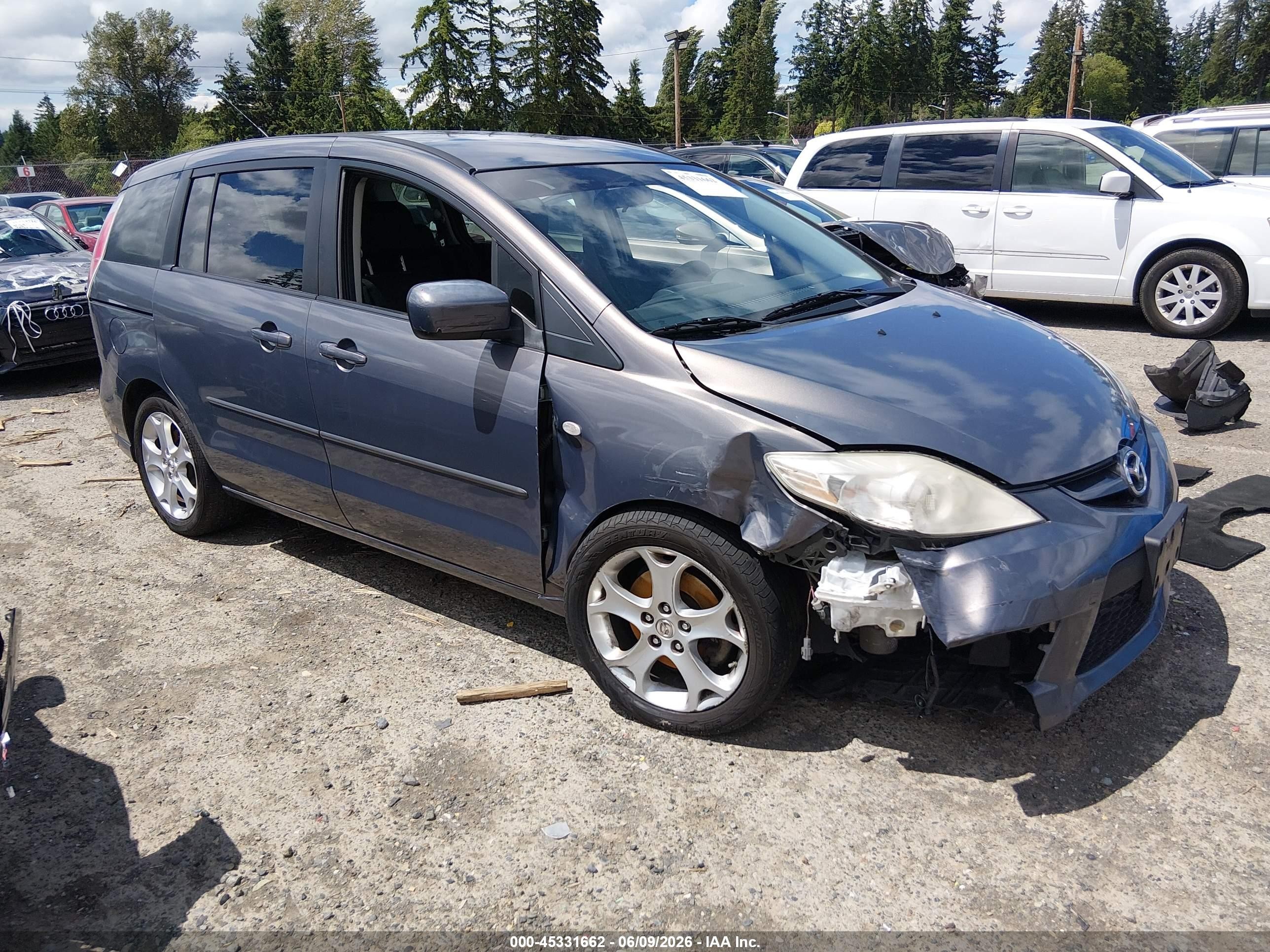 2009 Mazda 5 Sport, VIN JM1CR29L590331794 — Front end