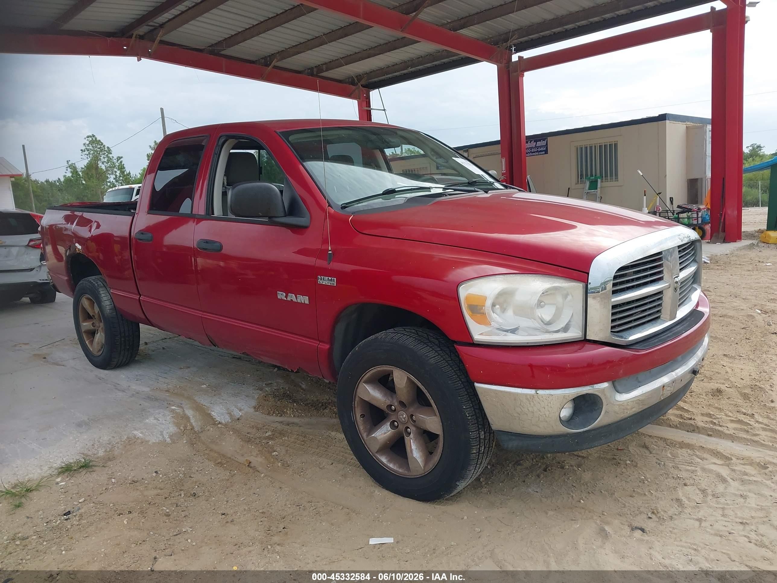 2008 Dodge 1500 SLT, VIN 1D7HU18298S520755 — Обычный износ