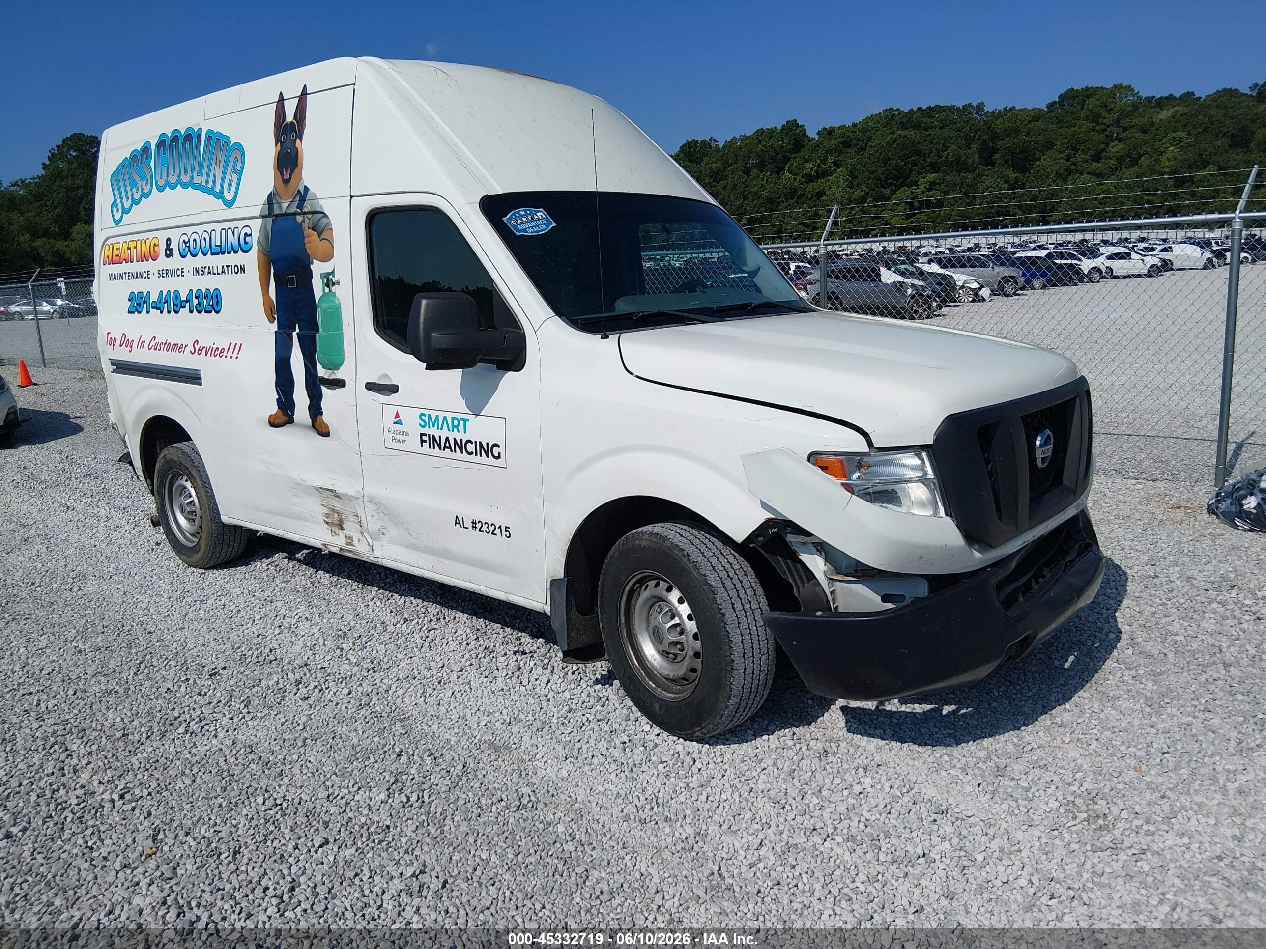 2016 Nissan NV Cargo S, VIN 1N6BF0LY4GN812307 — Rear end