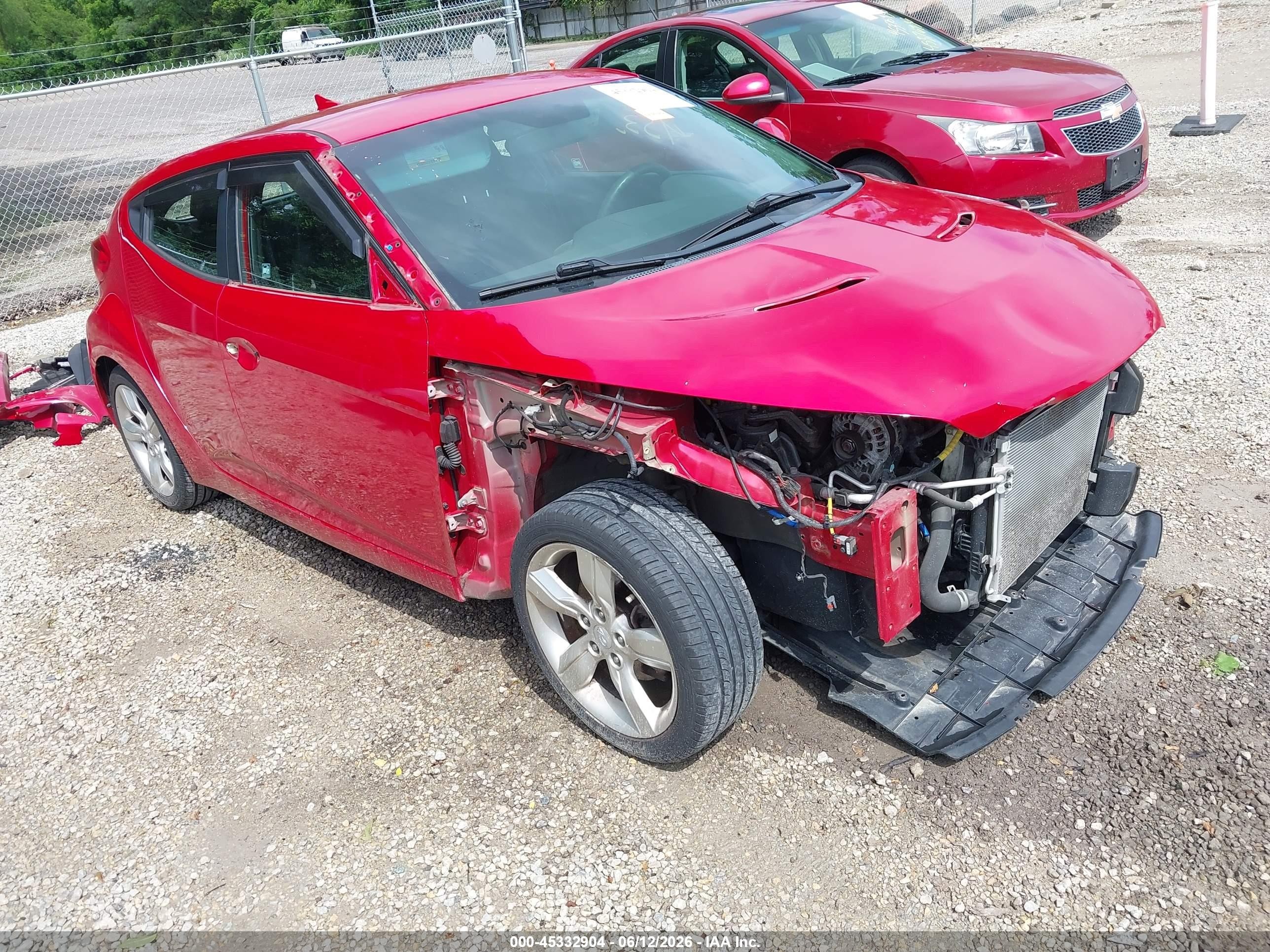 2015 Hyundai Veloster RE:FLEX, VIN KMHTC6AD1FU245041 — Front end