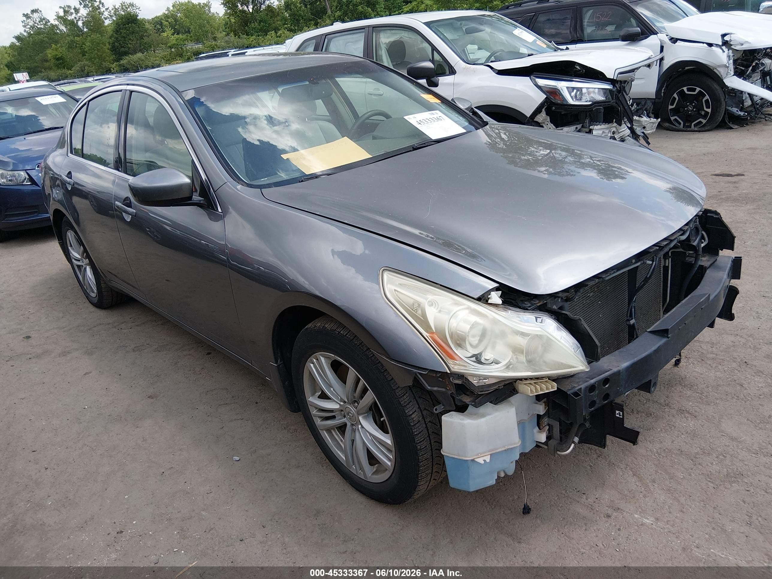 2011 Infiniti G25 x, VIN JN1DV6ARXBM652786 — Front end