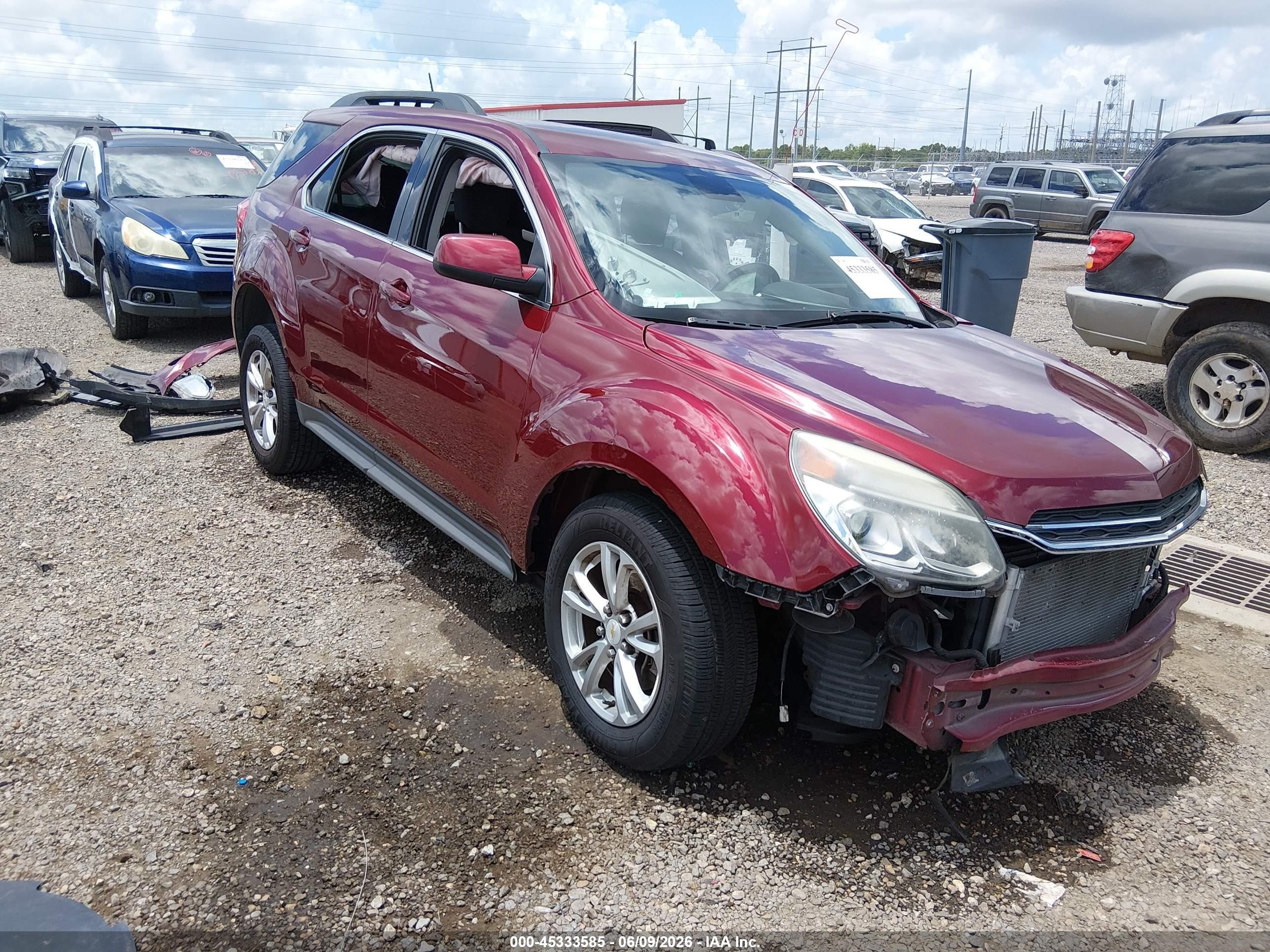 2016 Chevrolet Equinox LT, VIN 2GNALCEK5G1158119 — Front end