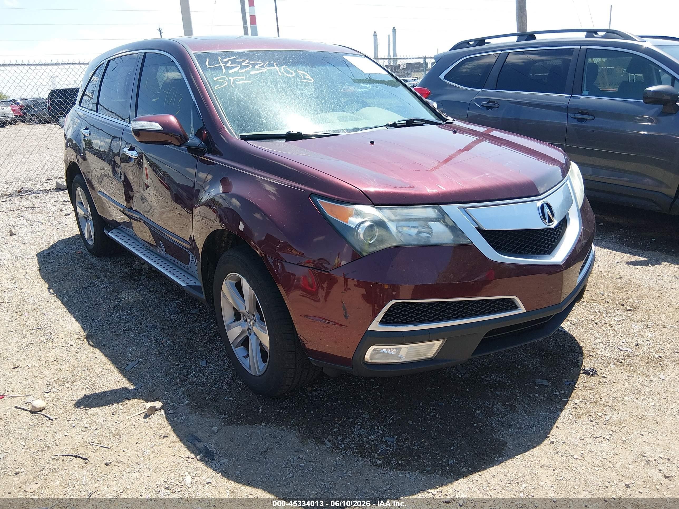2012 Acura MDX Technology, VIN 2HNYD2H30CH530836 — Side
