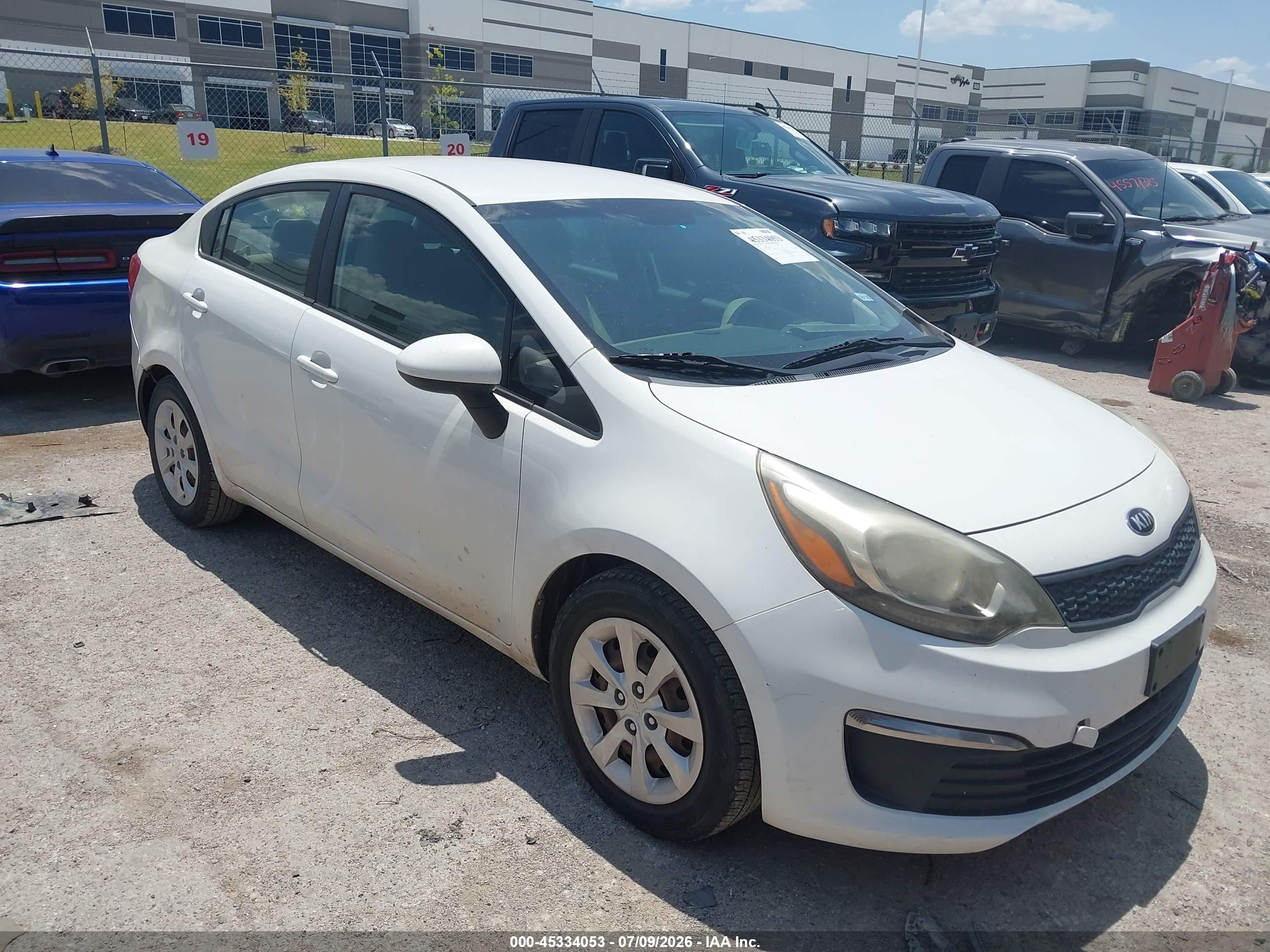 2016 Kia Rio LX, VIN KNADM4A32G6577364 — Rear end