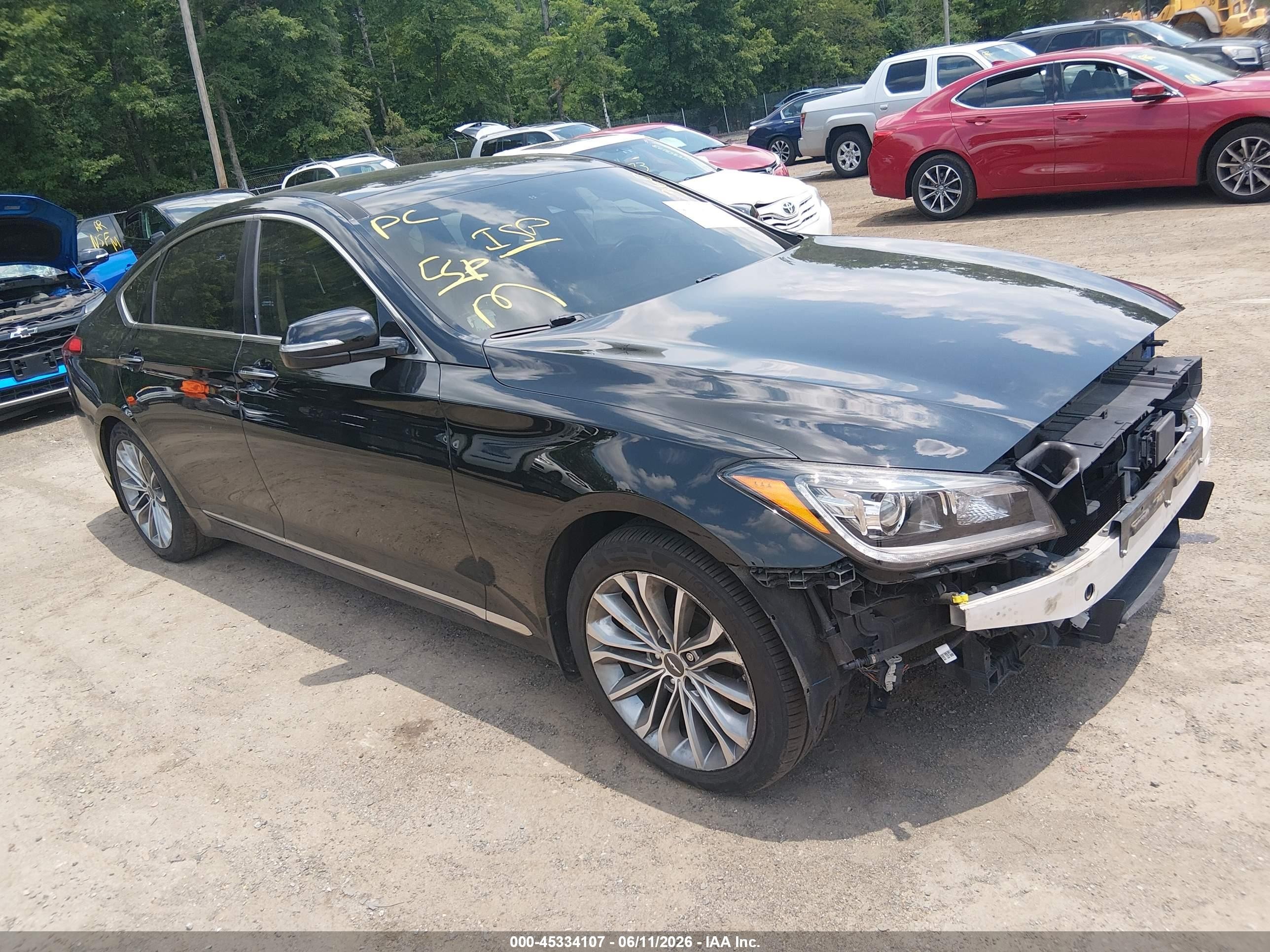 2017 Genesis G80 3.8L, VIN KMHGN4JE5HU210255 — Перед