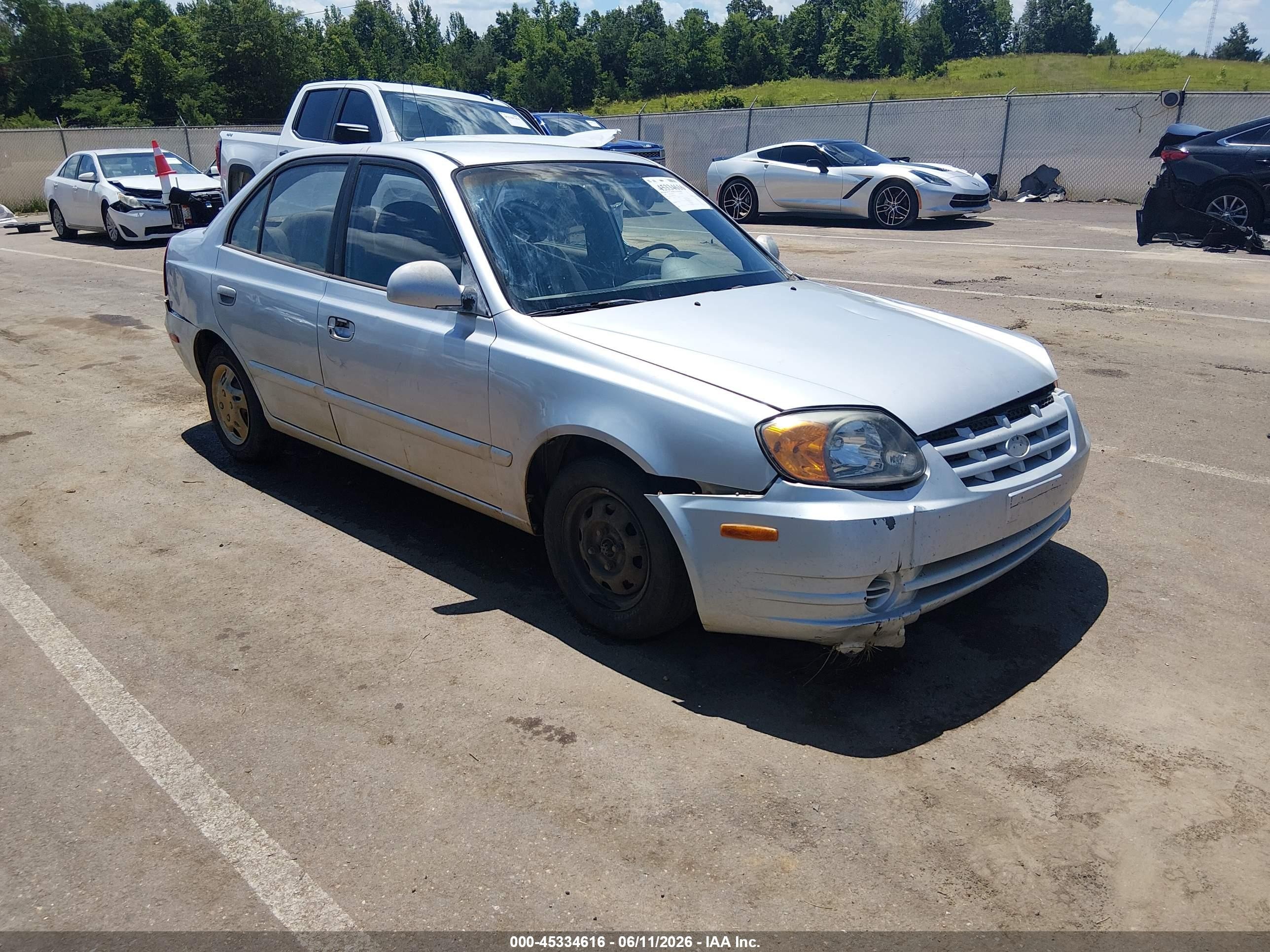 2003 Hyundai Accent GL, VIN KMHCG45C73U459537 — Rear end