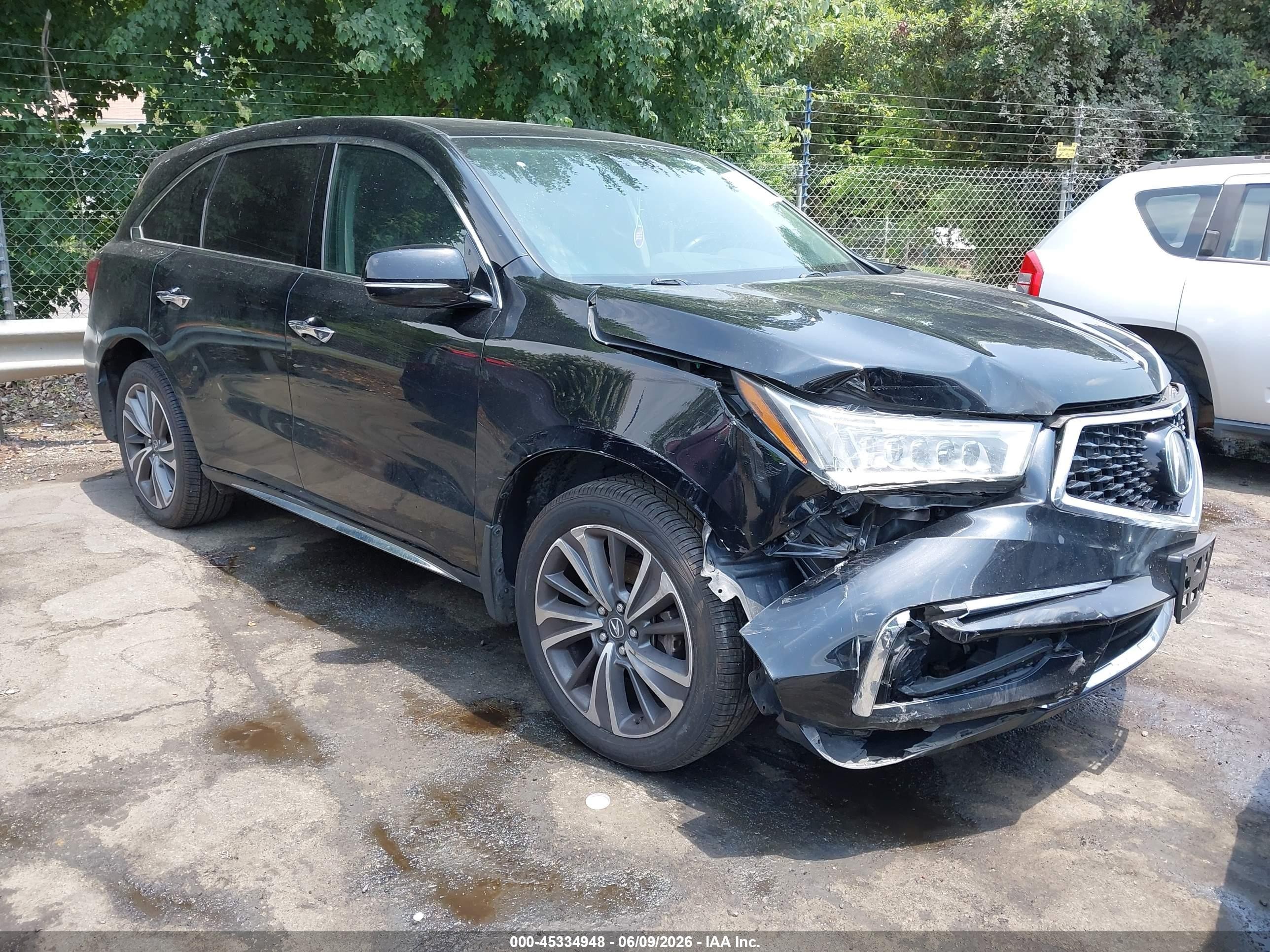 2019 Acura MDX Technology, VIN 5J8YD3H5XKL009008 — Front end
