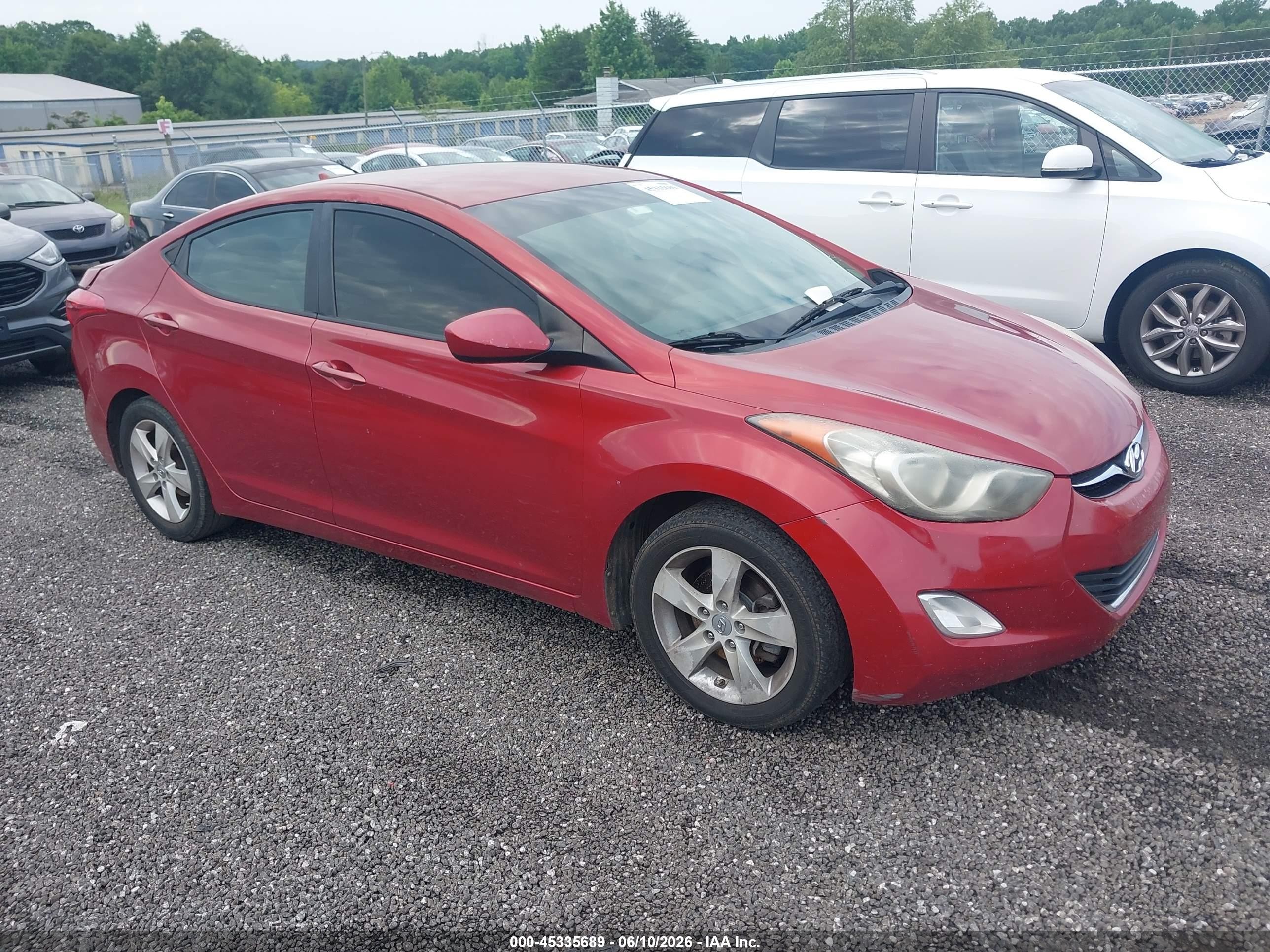 2013 Hyundai Elantra GLS, VIN KMHDH4AE5DU507420 — Repossession
