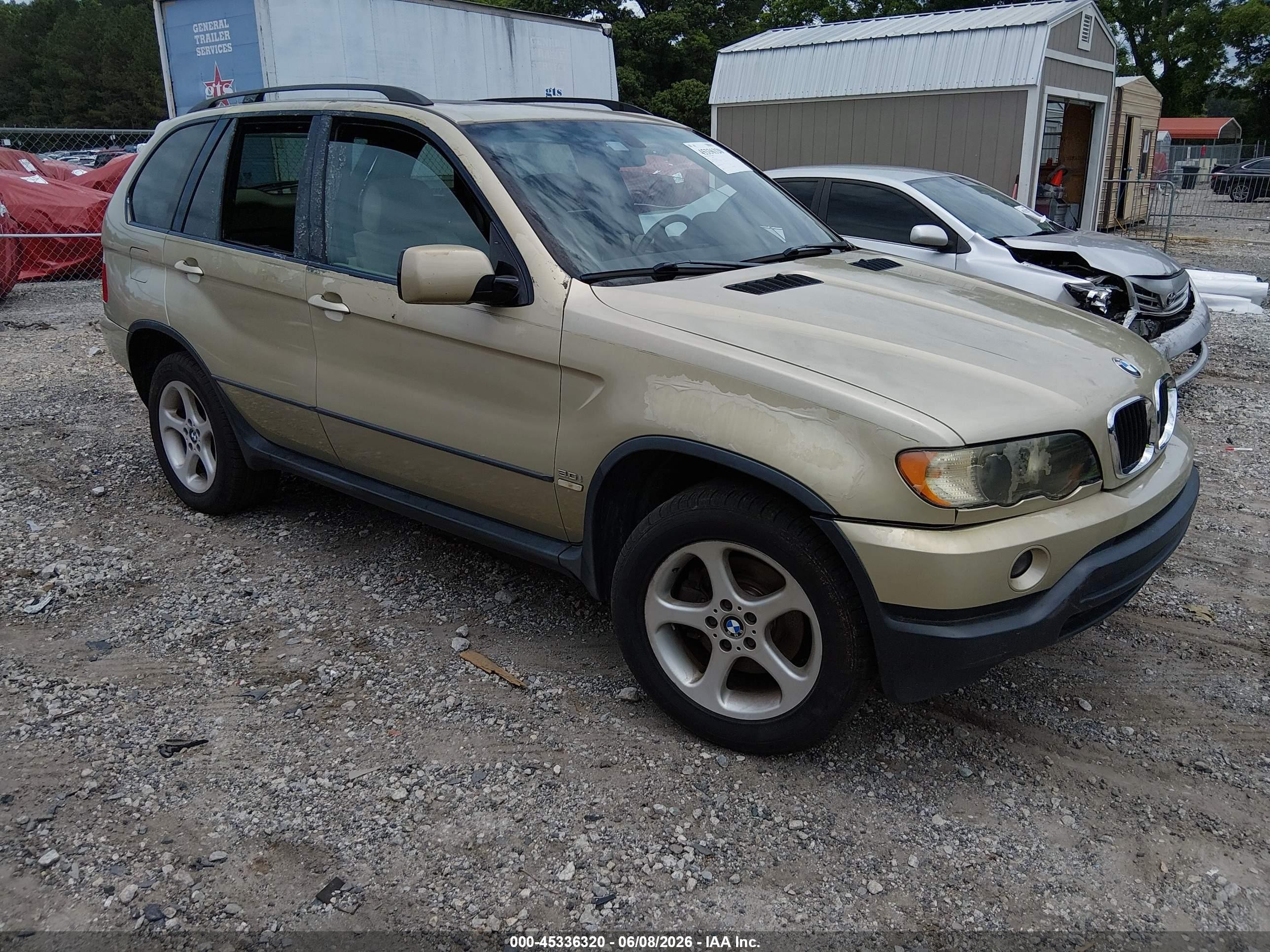 2002 BMW X5 3.0i, VIN 5UXFA53552LP44298 — Вода / потоп