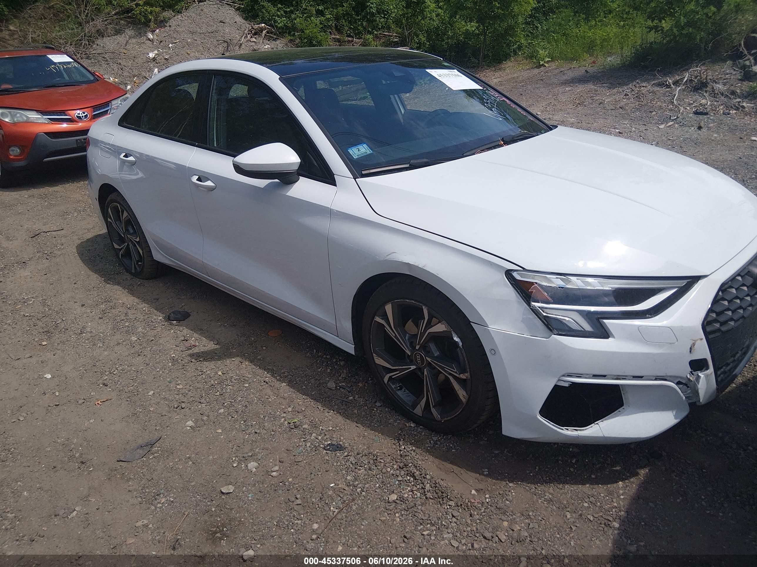 2023 Audi A3 Premium, VIN WAUAUDGY0PA024232 — Повреждение рамы