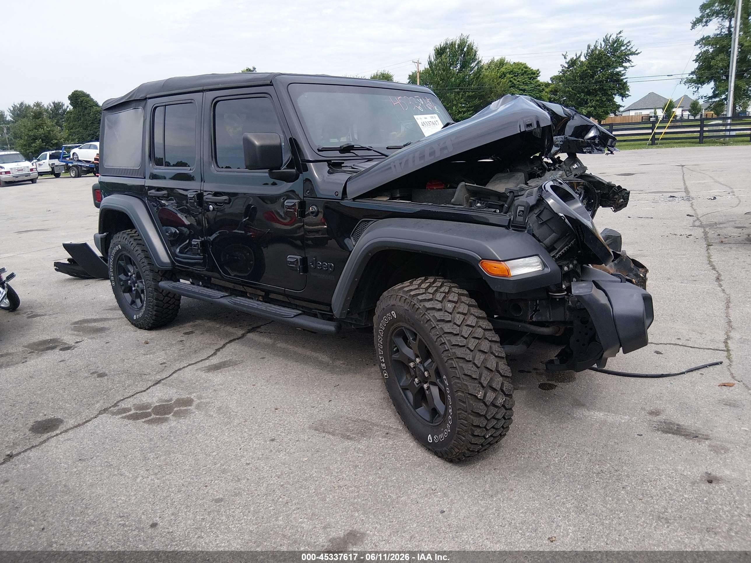 2020 Jeep Wrangler Unlimited Sport S, VIN 1C4HJXDG7LW247176 — Front end