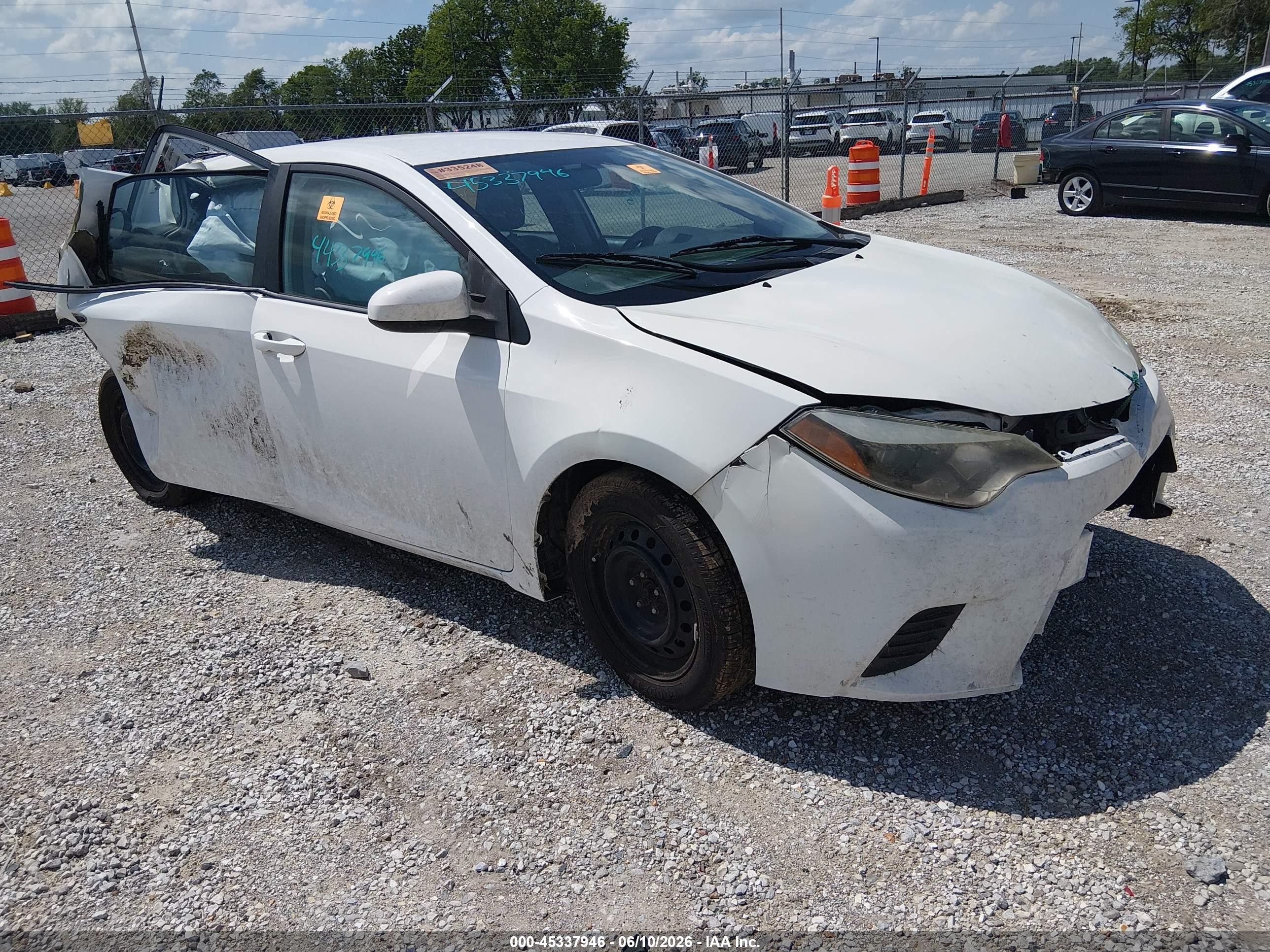 2014 Toyota Corolla S Plus, VIN 2T1BURHEXEC205226 — Biohazard / chemical
