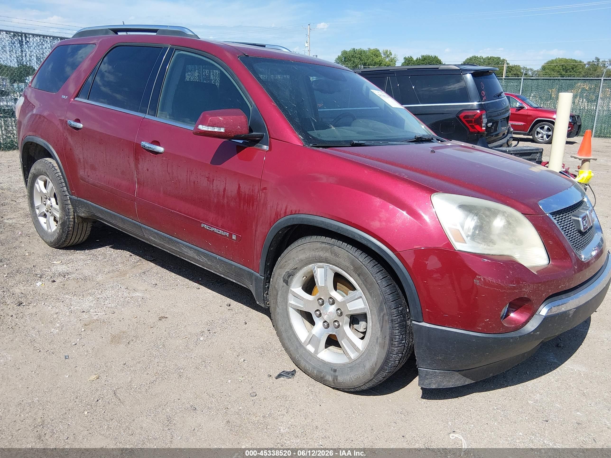 2008 GMC Acadia SLT2, VIN 1GKEV33788J235449 — Front end