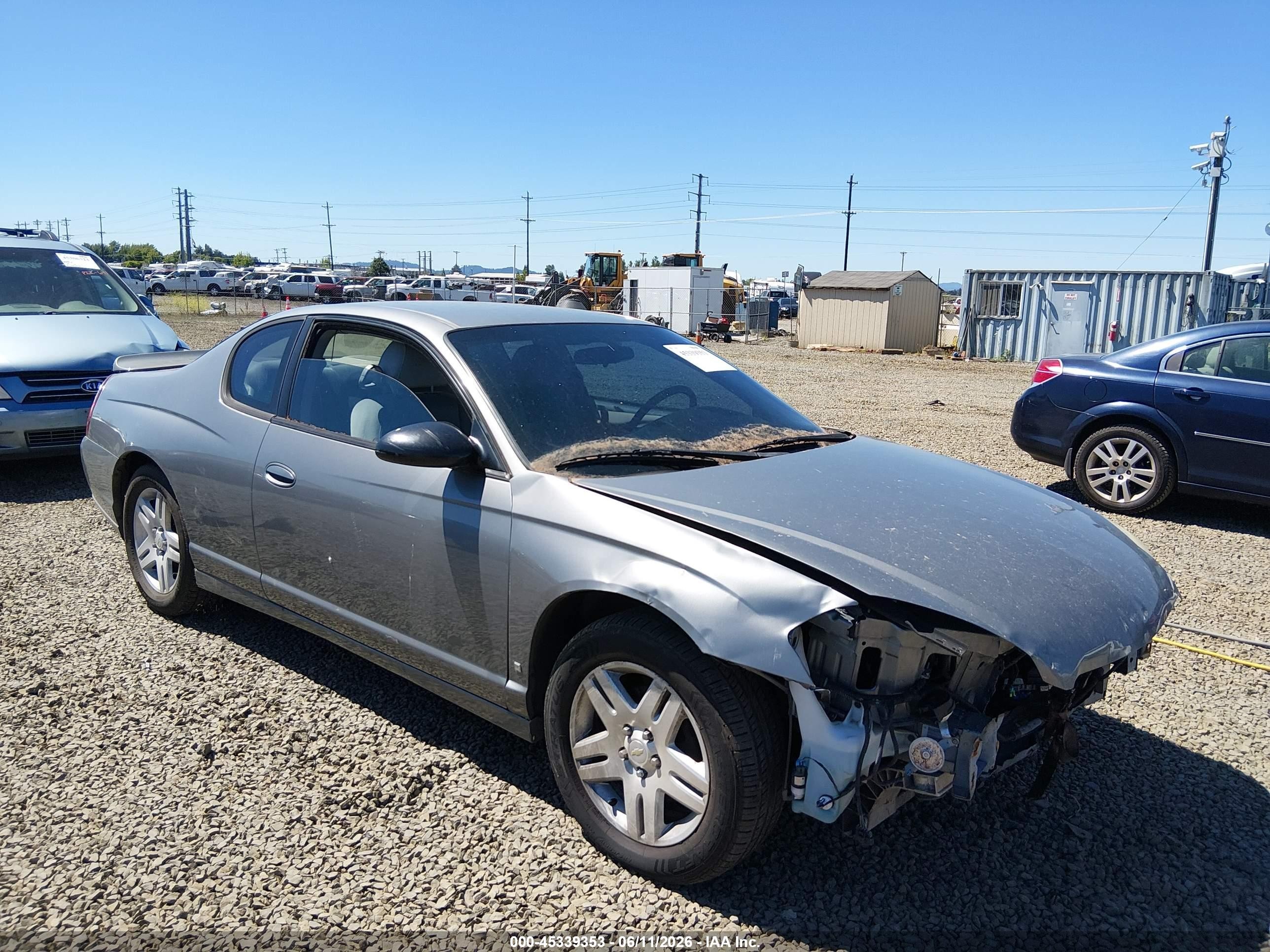 2007 Chevrolet Monte Carlo LT, VIN 2G1WK15KX79117601 — Normal wear
