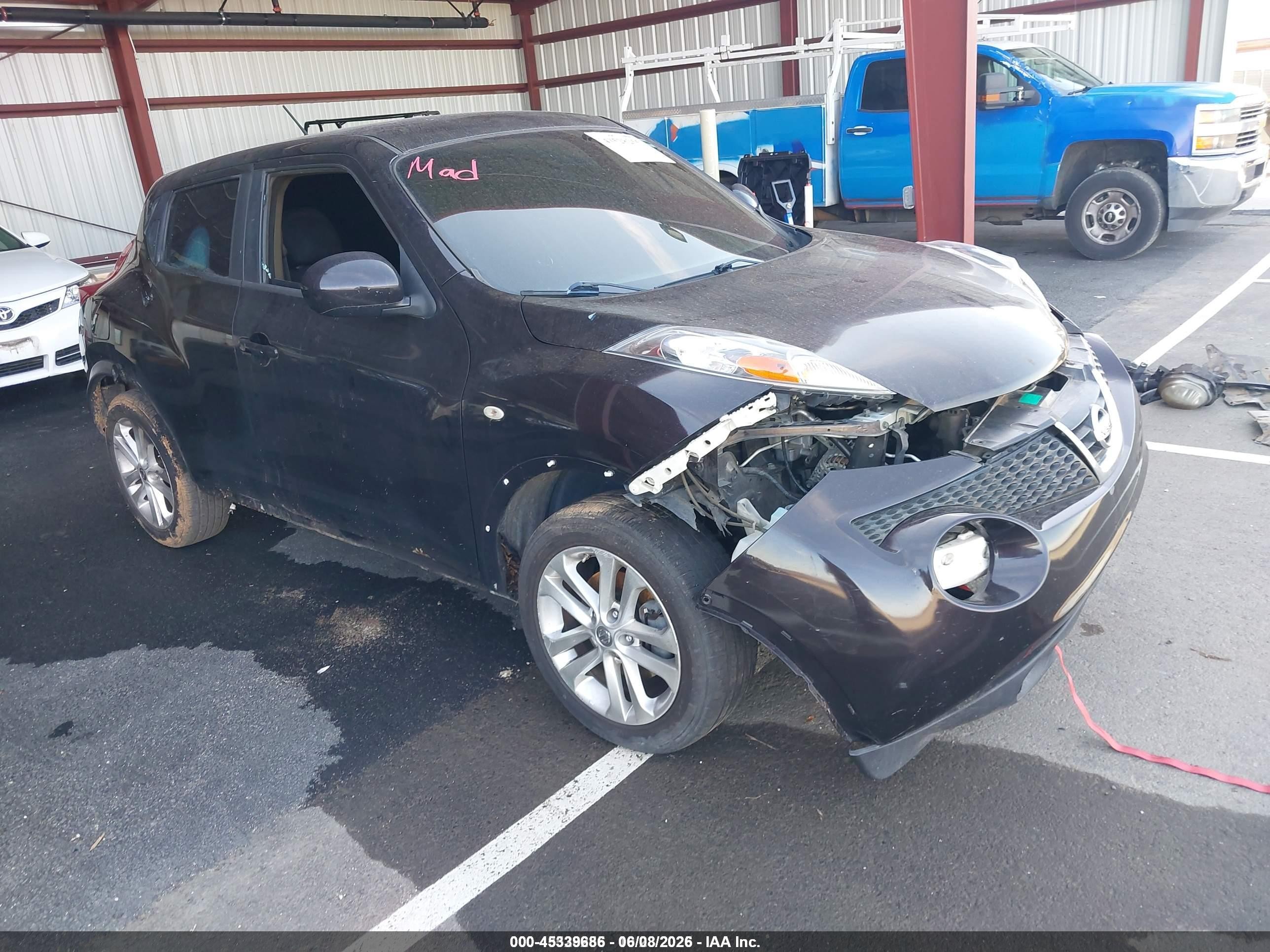 2014 Nissan Juke SV, VIN JN8AF5MV4ET361327 — Interior fire