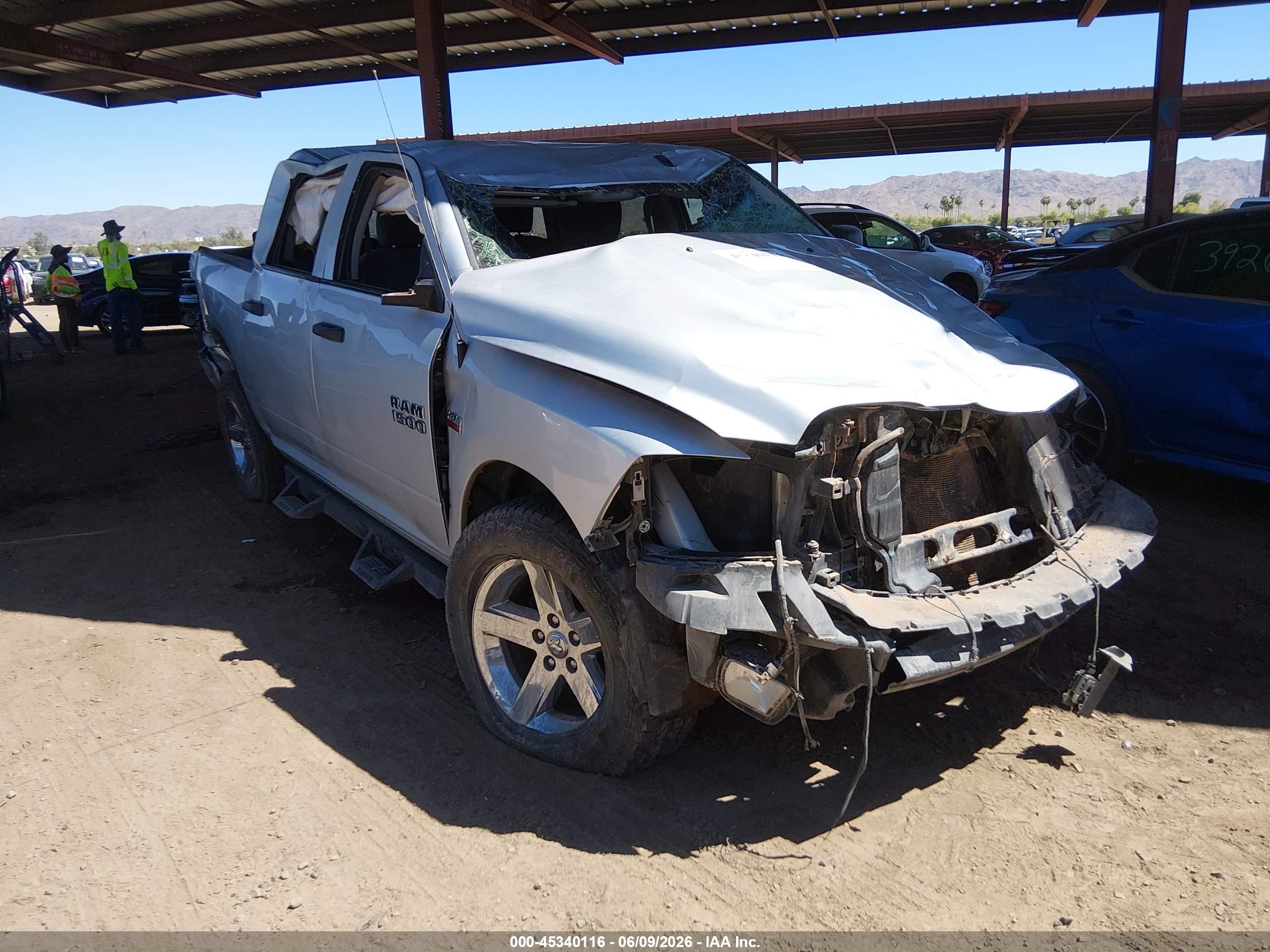 2017 Ram 1500 Express, VIN 3C6RR7KT6HG738963 — Rollover