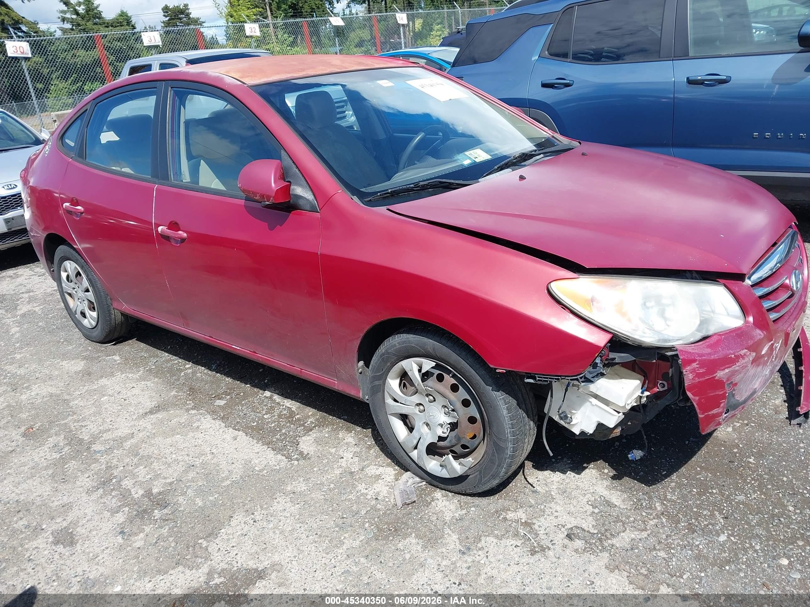 2010 Hyundai Elantra GLS, VIN KMHDU4AD7AU130491 — Normal wear