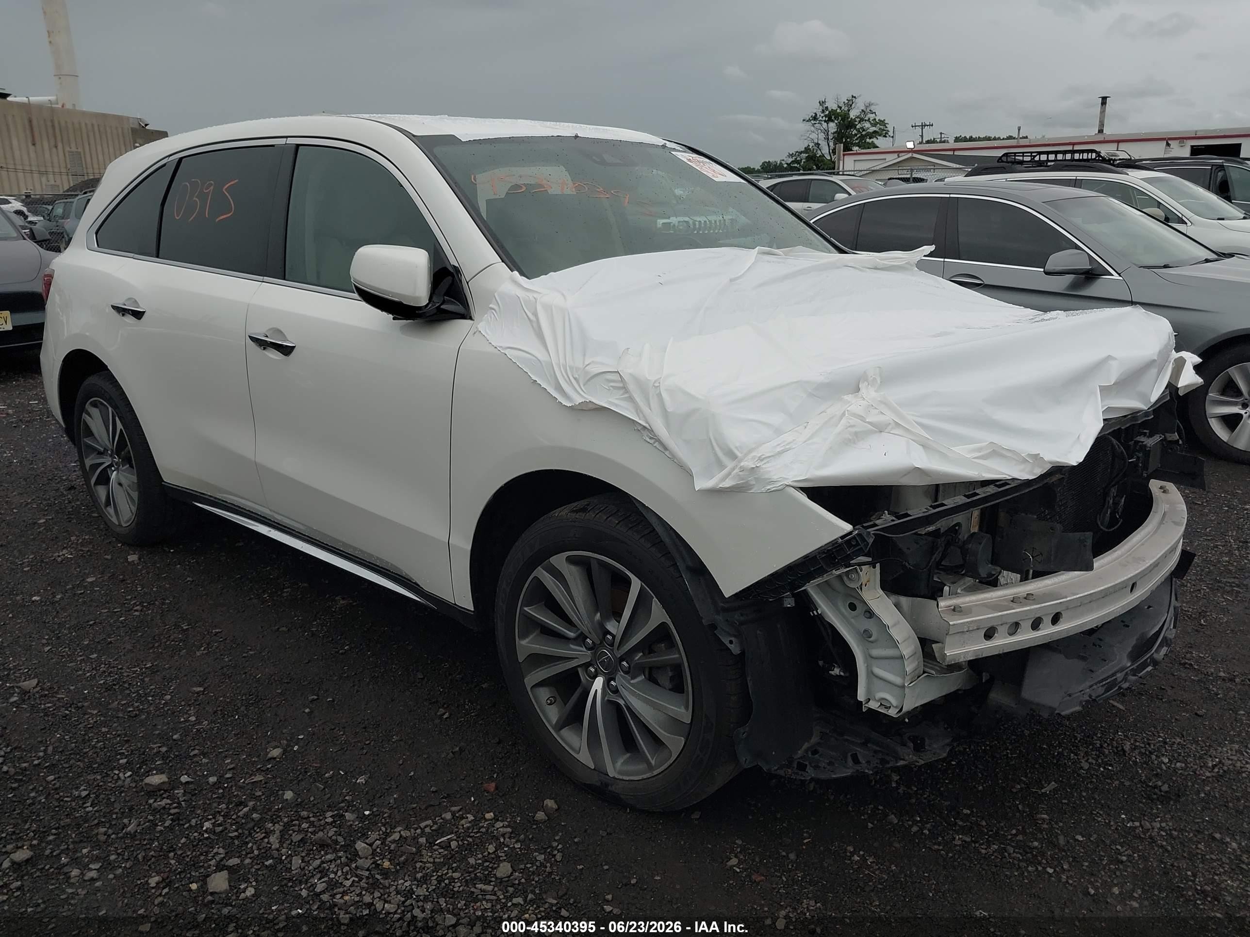 2017 Acura MDX Technology, VIN 5J8YD4H53HL006045 — Theft recovery