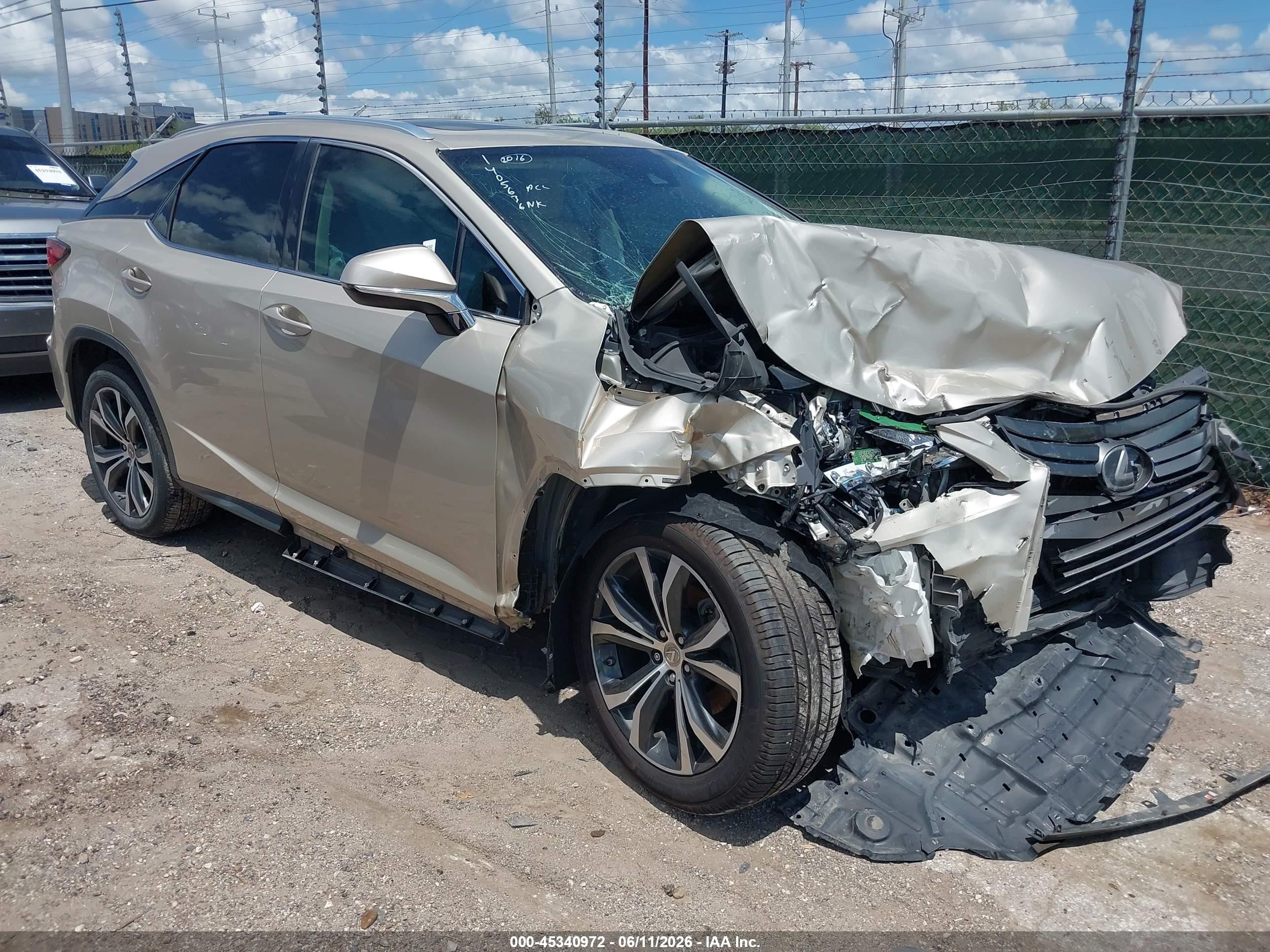 2016 Lexus RX 350, VIN 2T2ZZMCA6GC025313 — All over