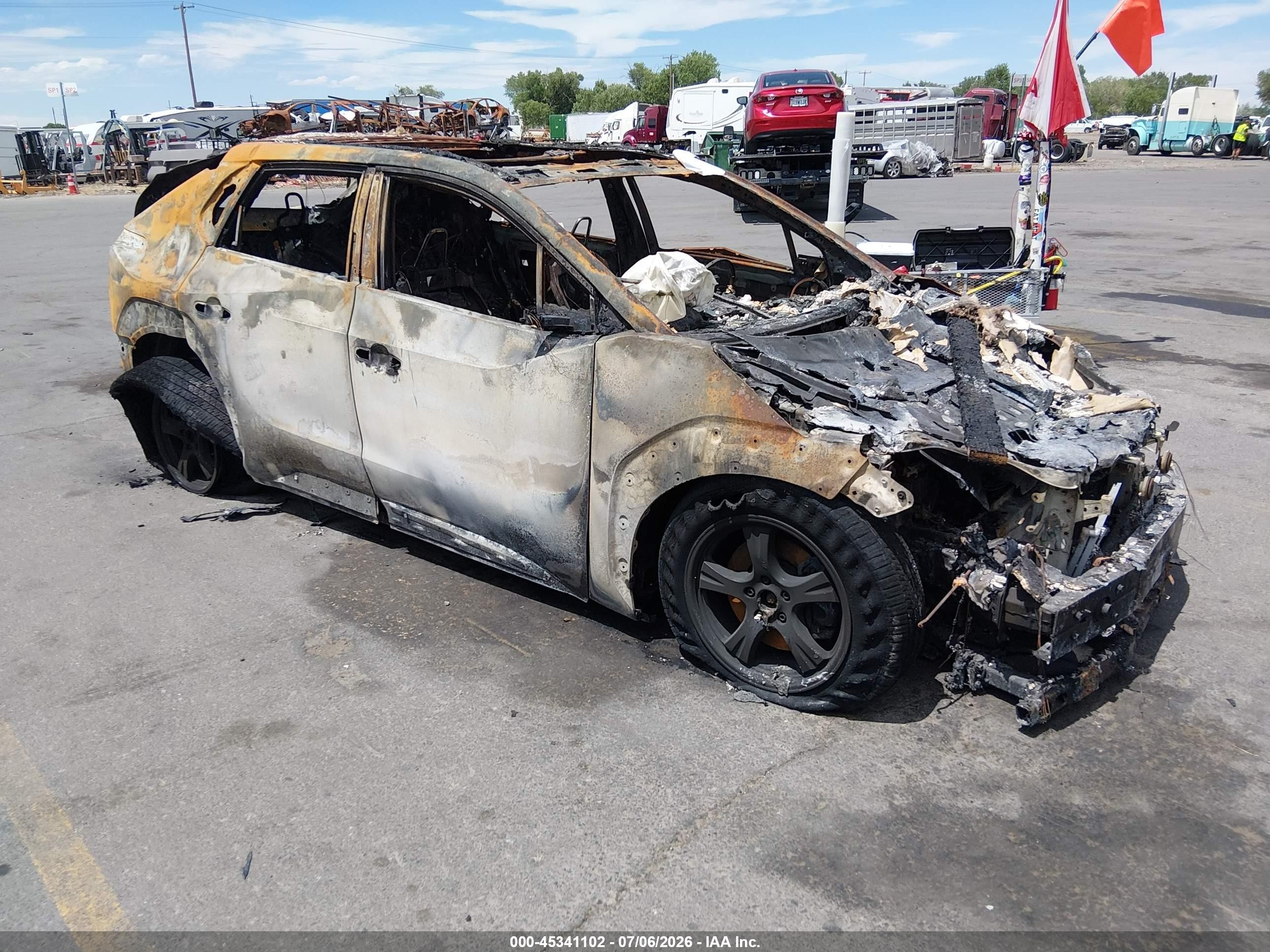 2023 Toyota bZ4X XLE, VIN JTMABACA8PA015987 — Engine fire