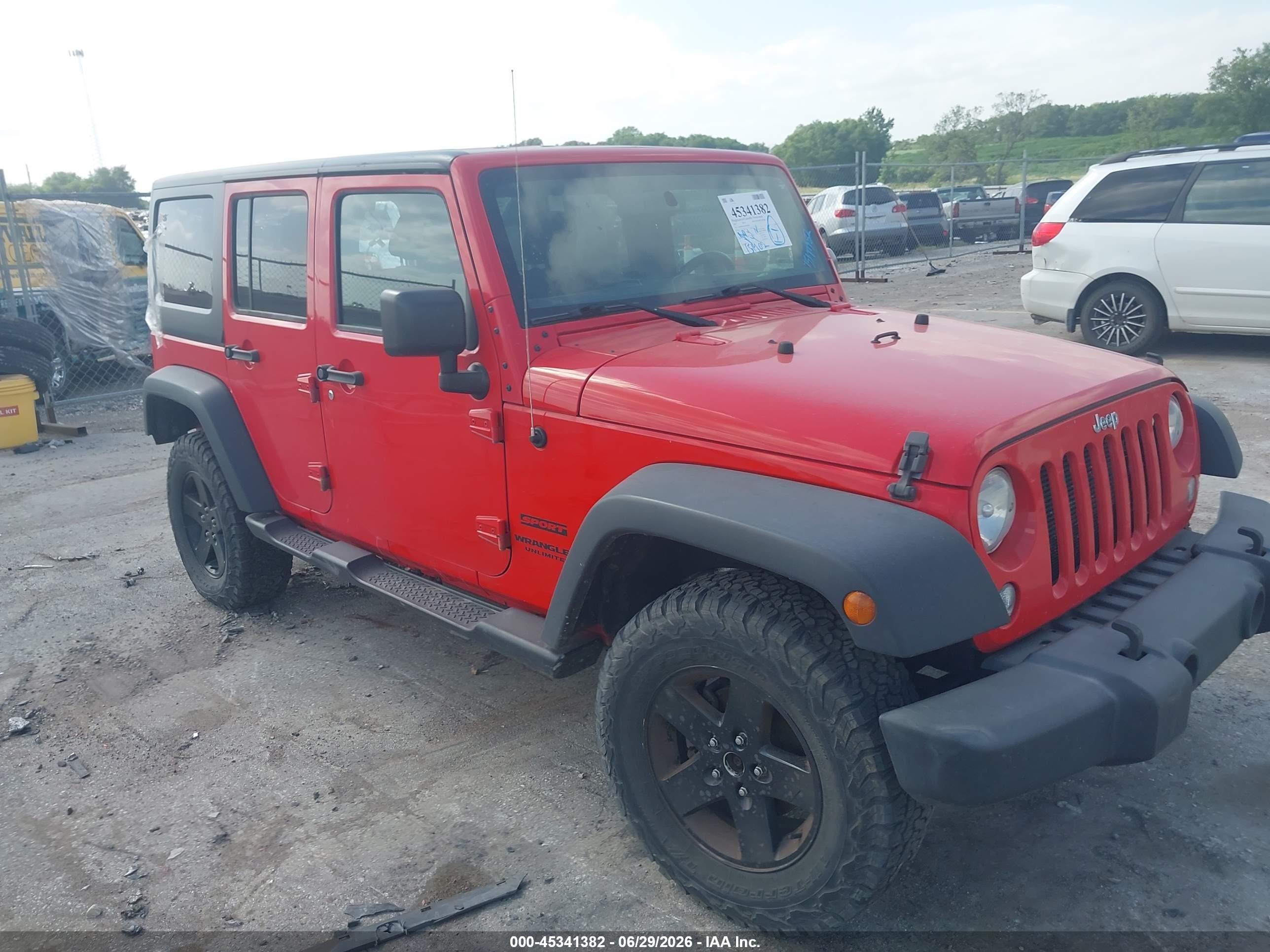 2017 Jeep Wrangler Unlimited Sport, VIN 1C4BJWDGXHL661609 — Rear end