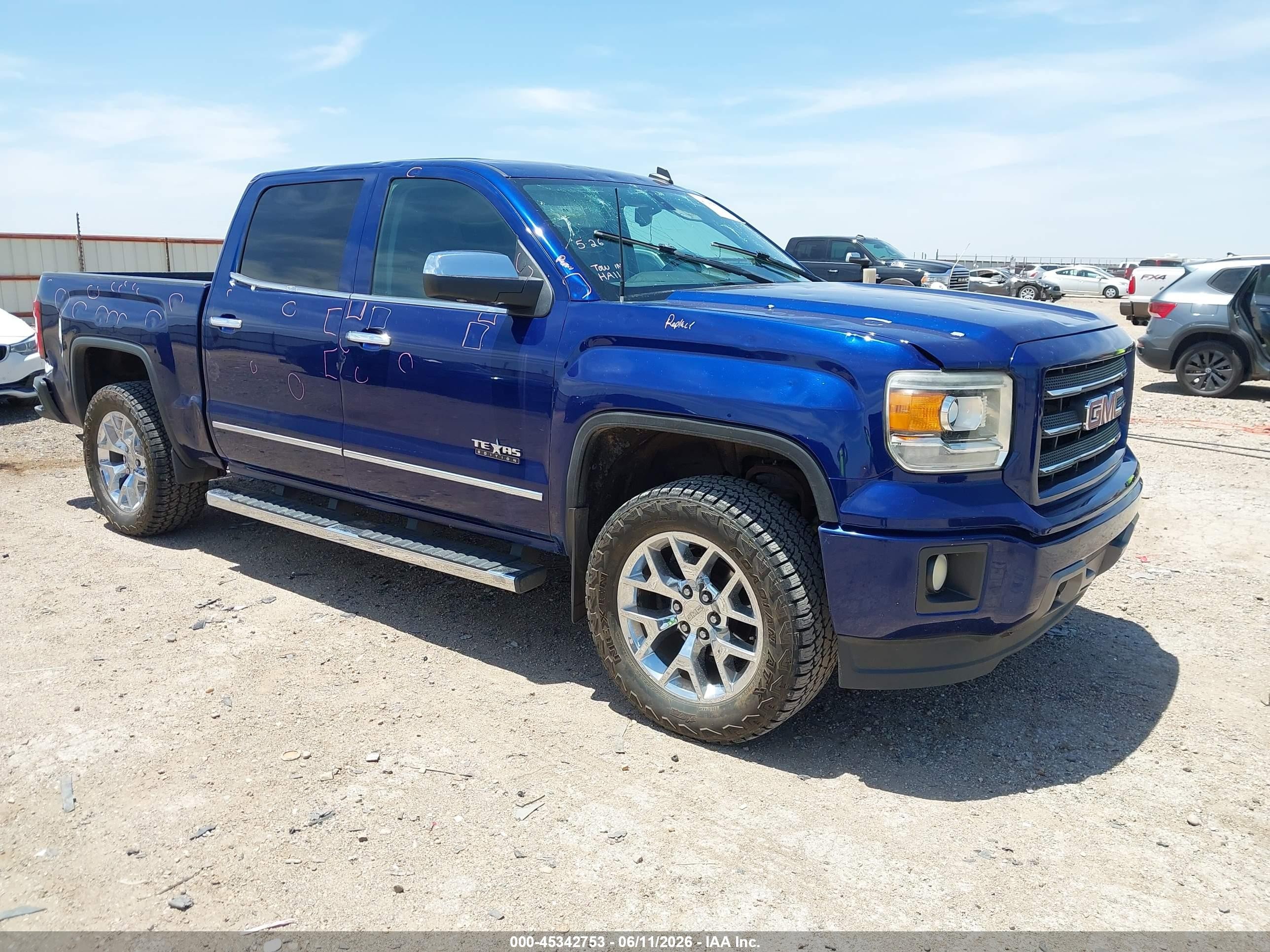 2014 GMC Sierra 1500 SLT, VIN 3GTU2VEC9EG308606 — Hail