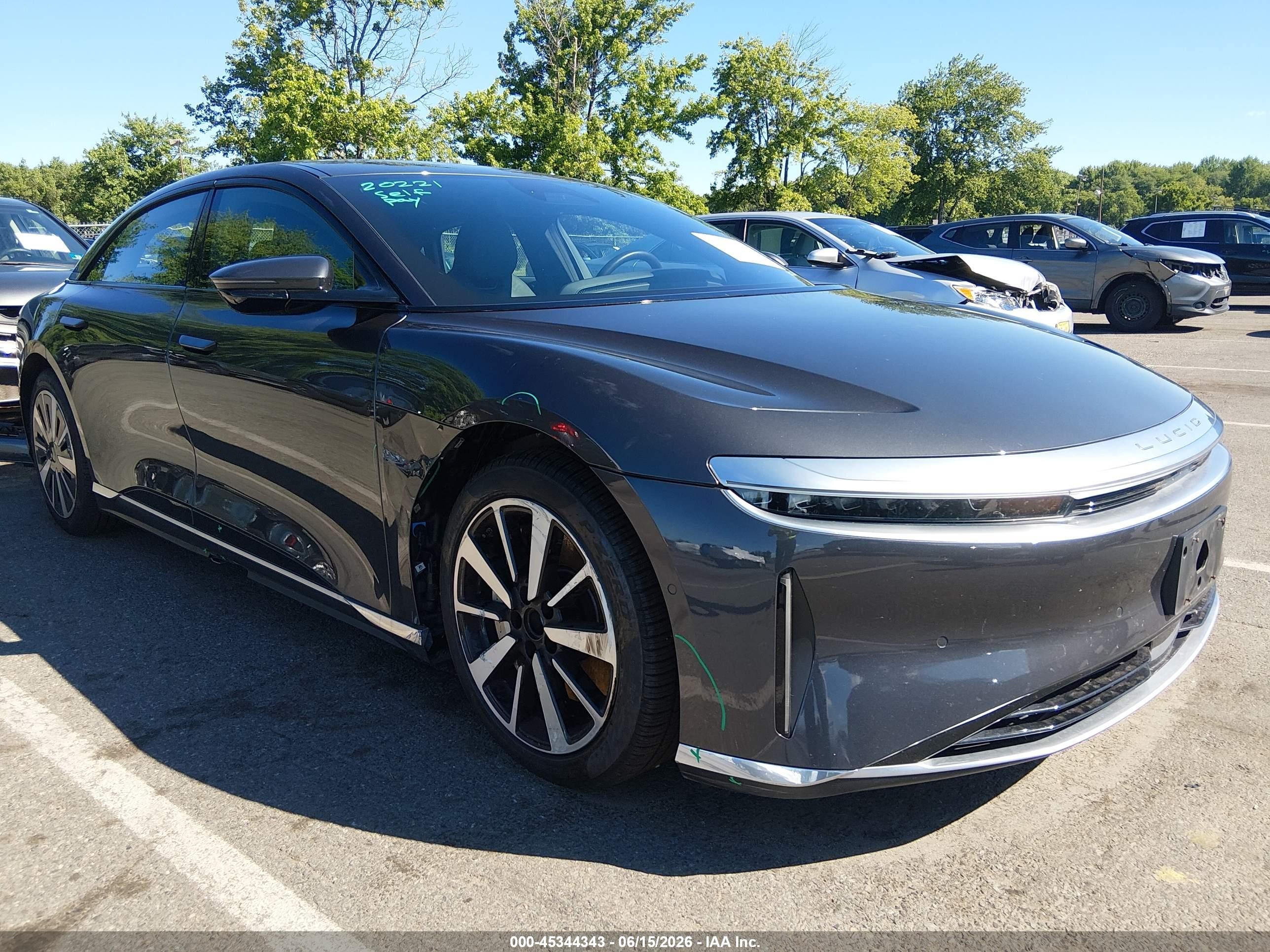 2023 Lucid Air Pure, VIN 50EA1PFA2PA009115 — Front end