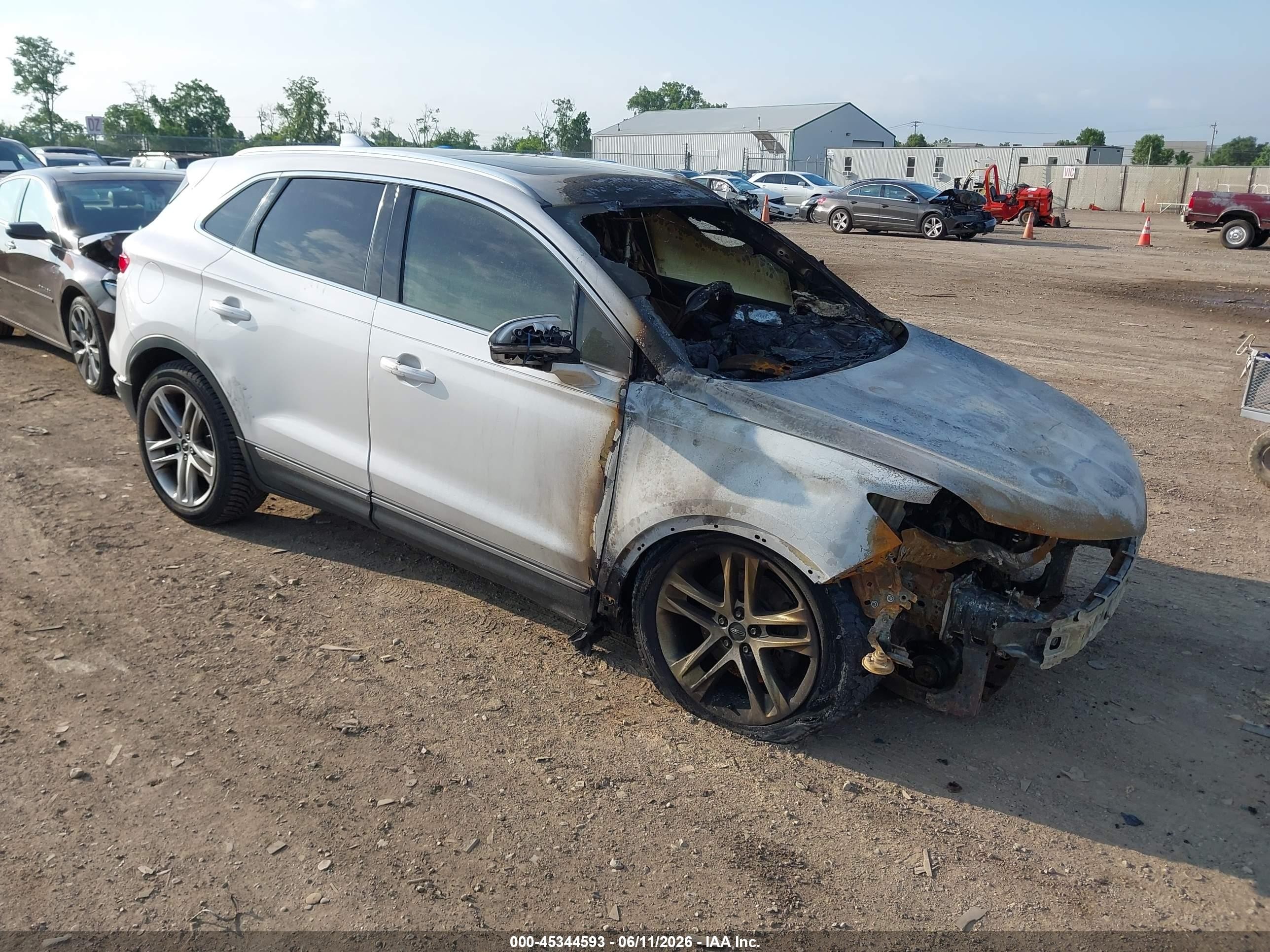 2015 Lincoln MKC, VIN 5LMTJ2AH0FUJ28601 — Engine fire
